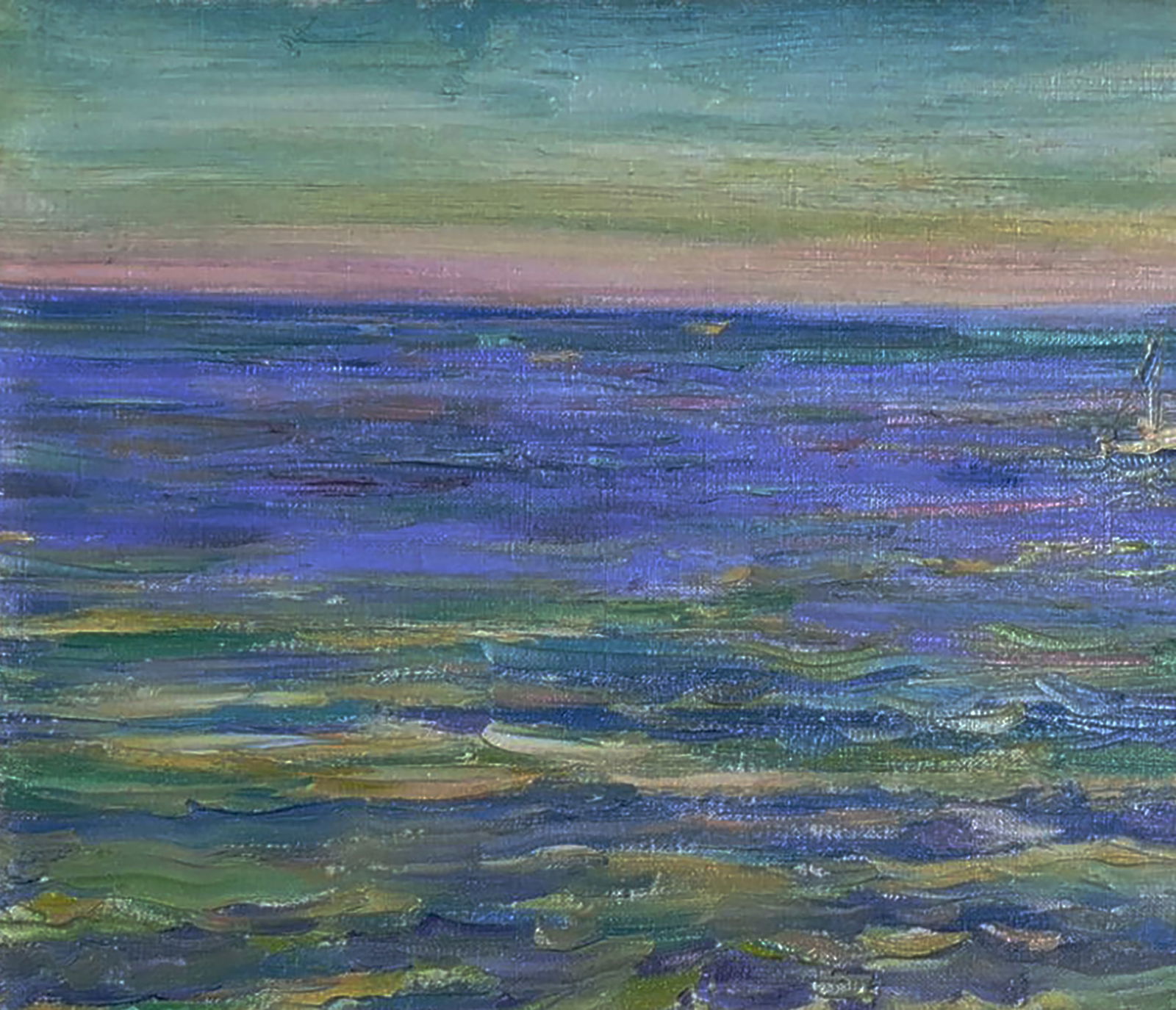 Oil painting Quiet sea evening Leonid Pavlenko - 4