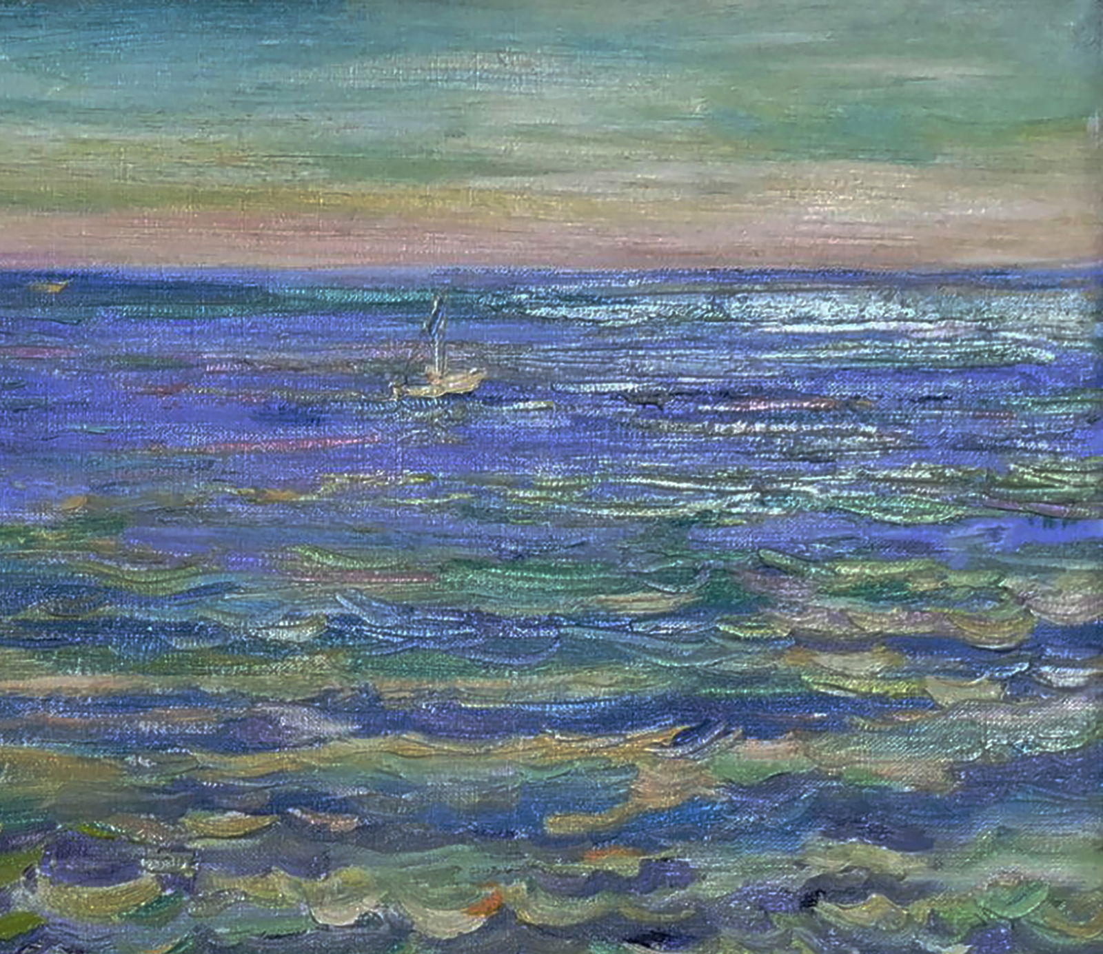 Oil painting Quiet sea evening Leonid Pavlenko - 5