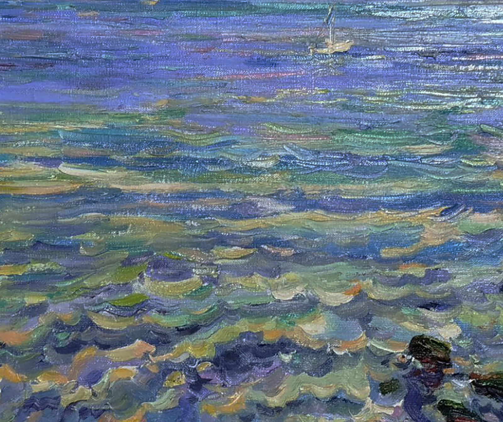 Oil painting Quiet sea evening Leonid Pavlenko - 6