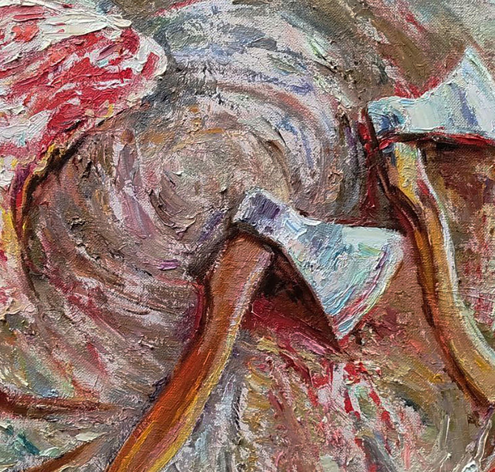 Oil painting Lunch break with meat Leonid Pavlenko - 6