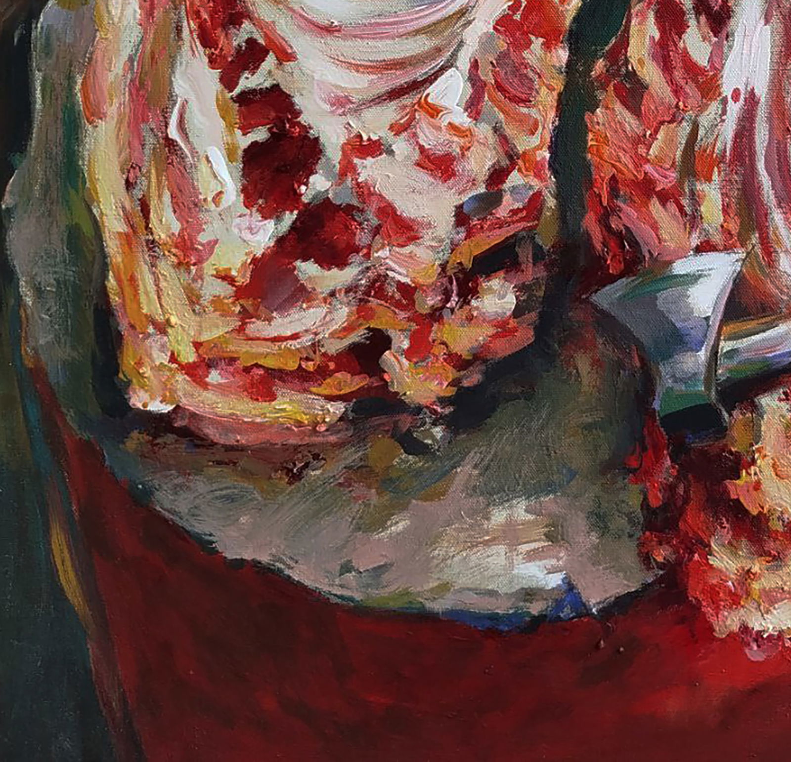 Acrylic painting Cutting meat Leonid Pavlenko - 3