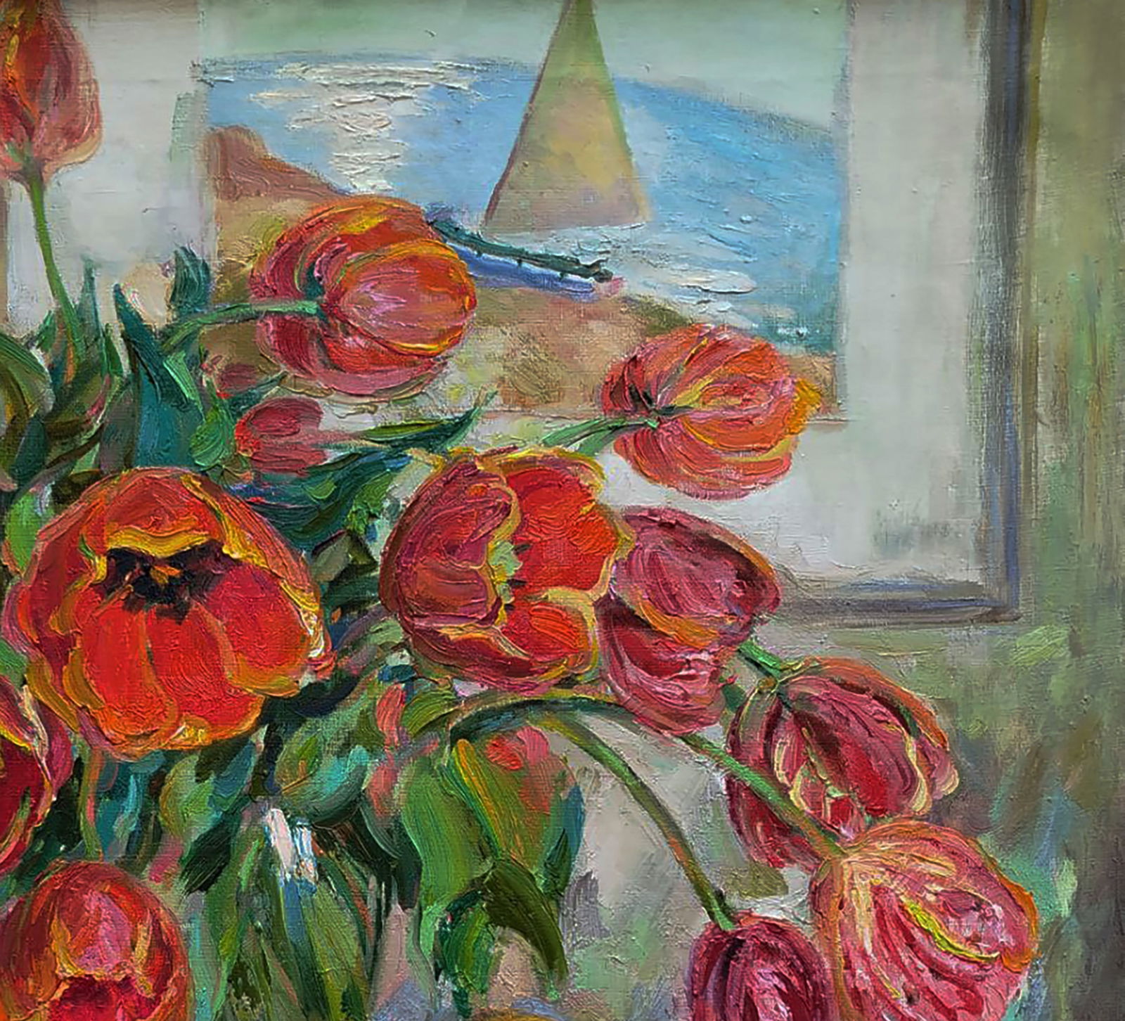 Oil painting Fruits with tulips Leonid Pavlenko - 5