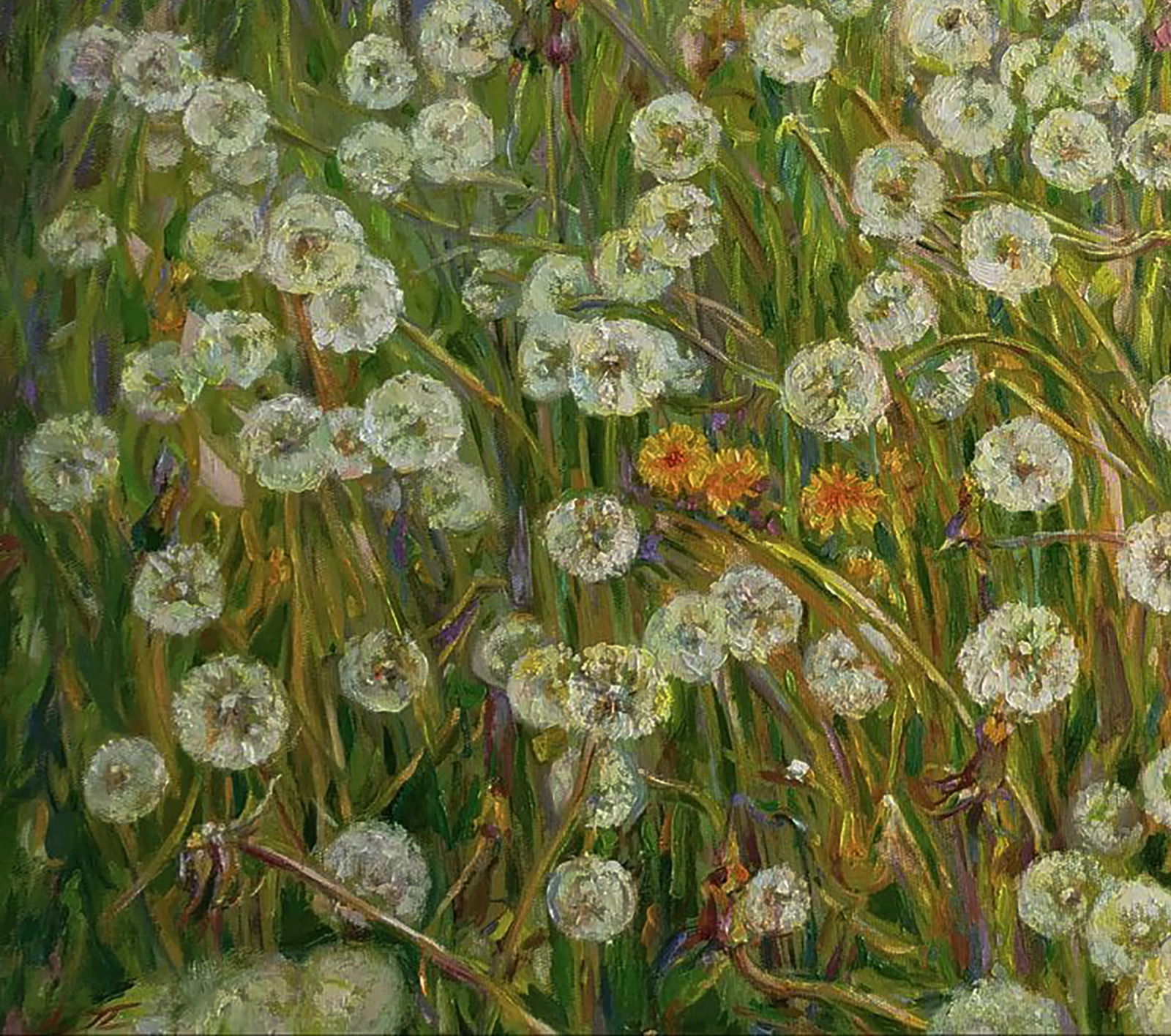 Oil painting Dandelions are blooming Leonid Pavlenko - 3