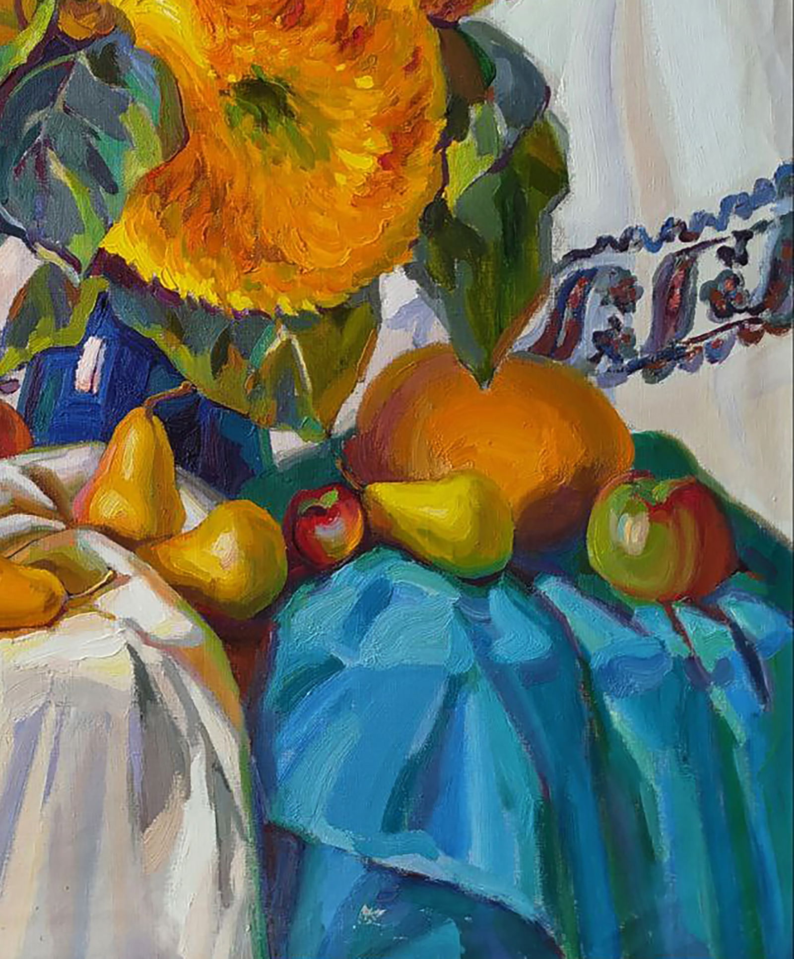 Oil painting Autumn sunflowers Leonid Pavlenko - 2