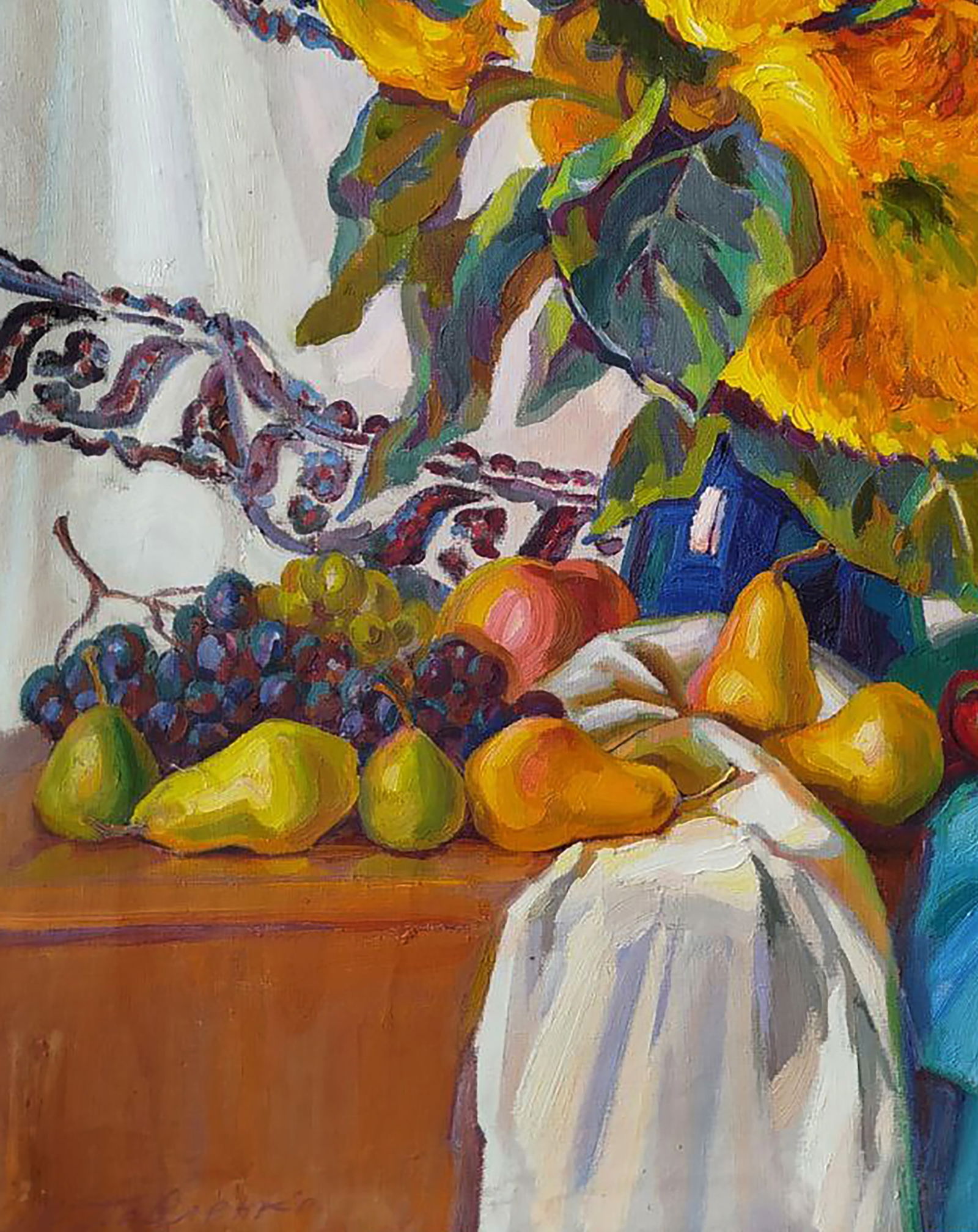 Oil painting Autumn sunflowers Leonid Pavlenko - 3