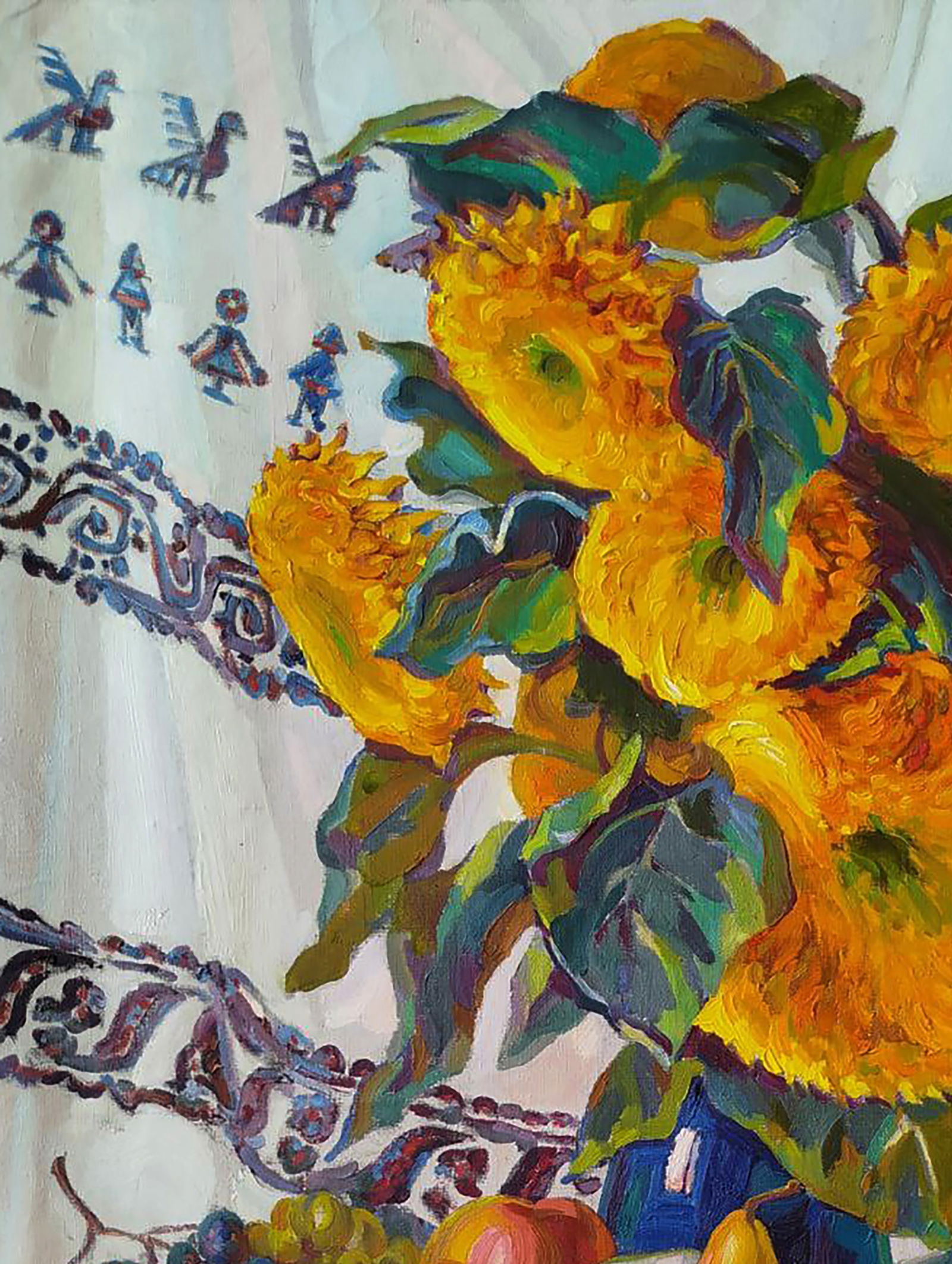 Oil painting Autumn sunflowers Leonid Pavlenko - 4