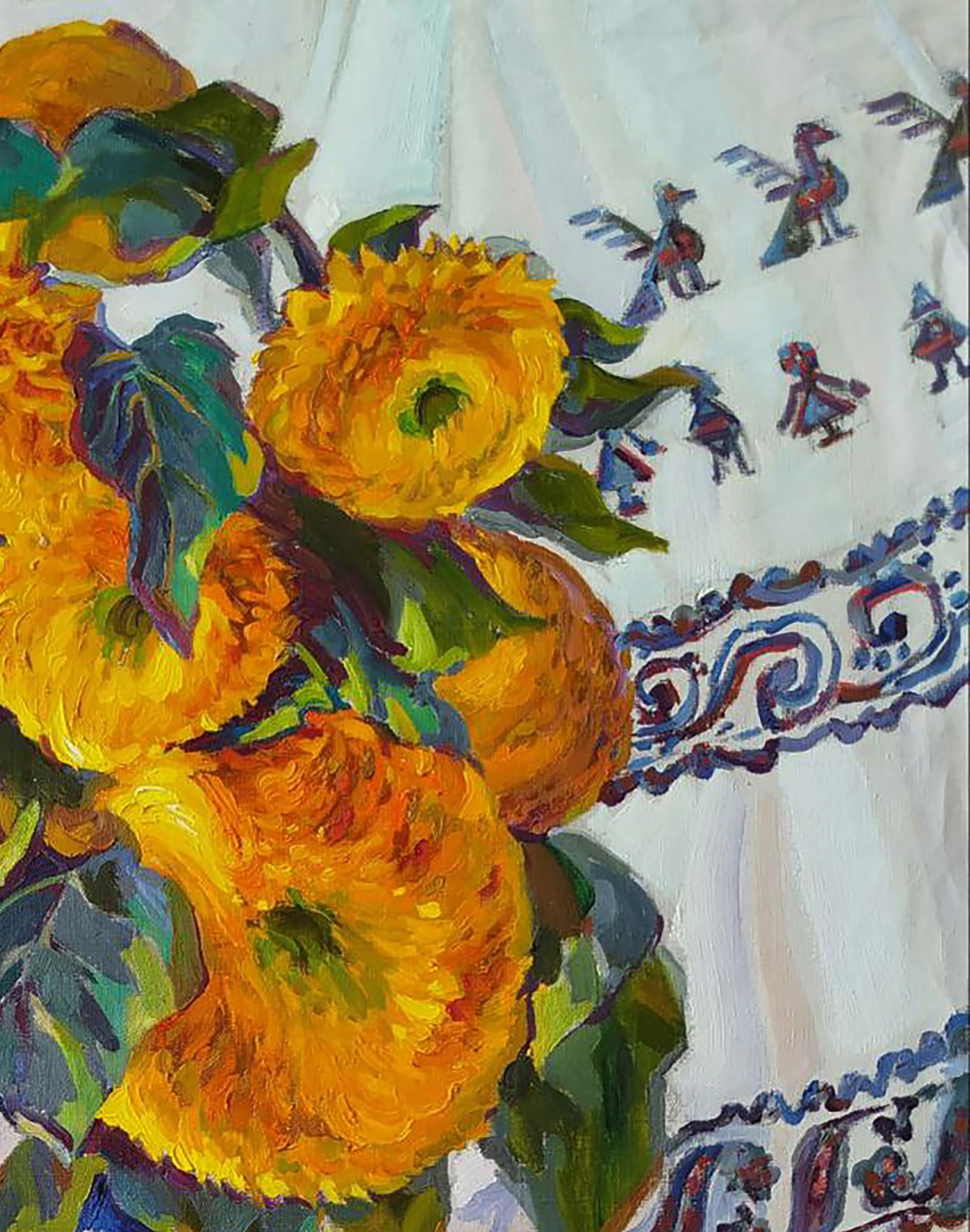 Oil painting Autumn sunflowers Leonid Pavlenko - 5