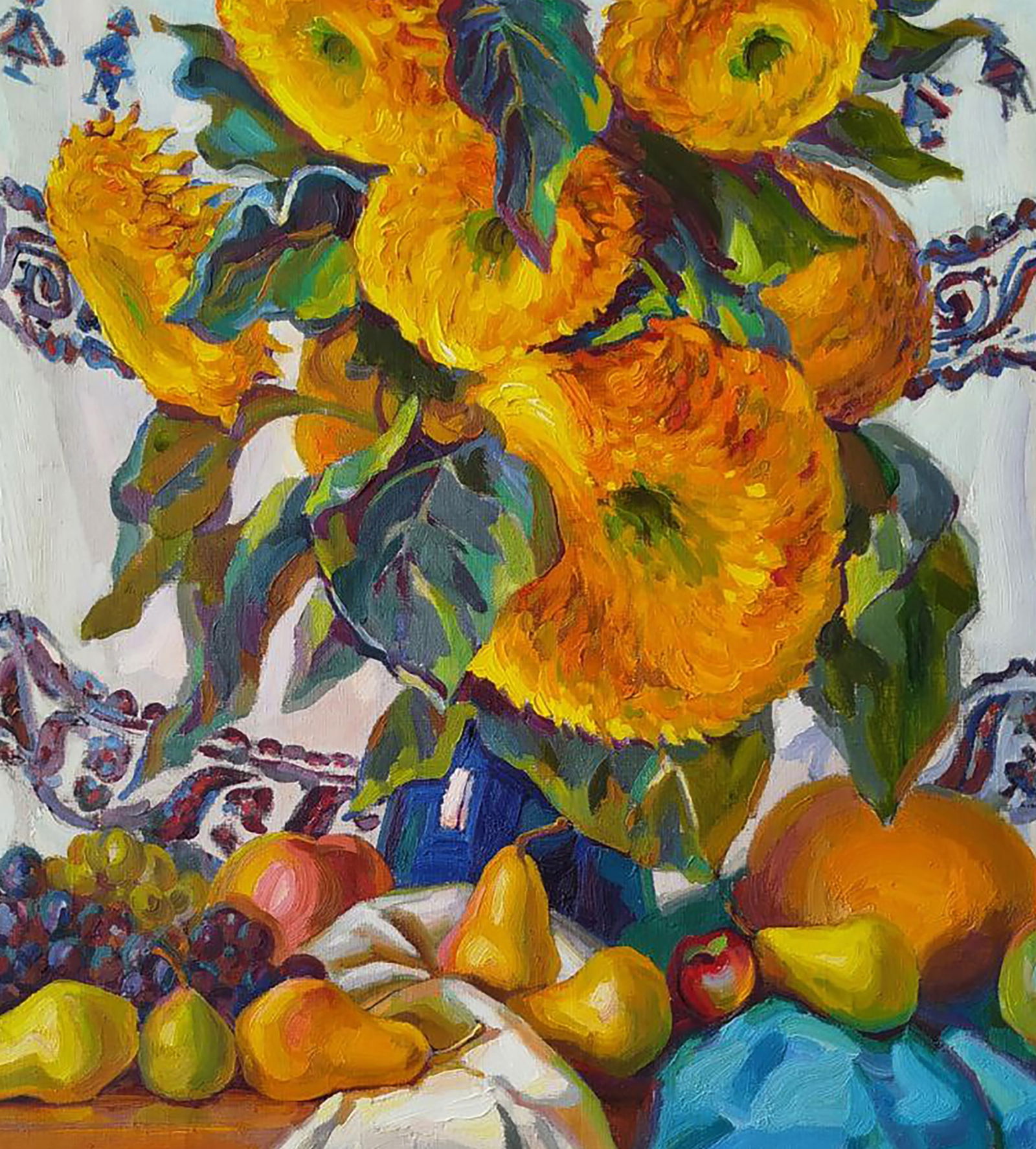 Oil painting Autumn sunflowers Leonid Pavlenko - 6