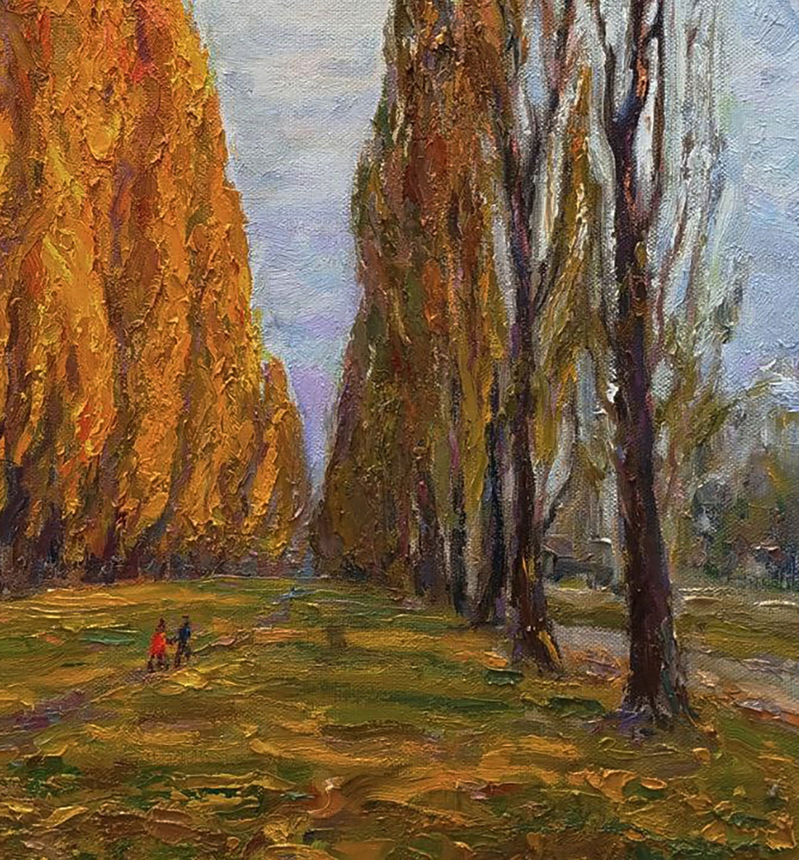 Oil painting Autumn alley of the park Leonid Pavlenko - 2