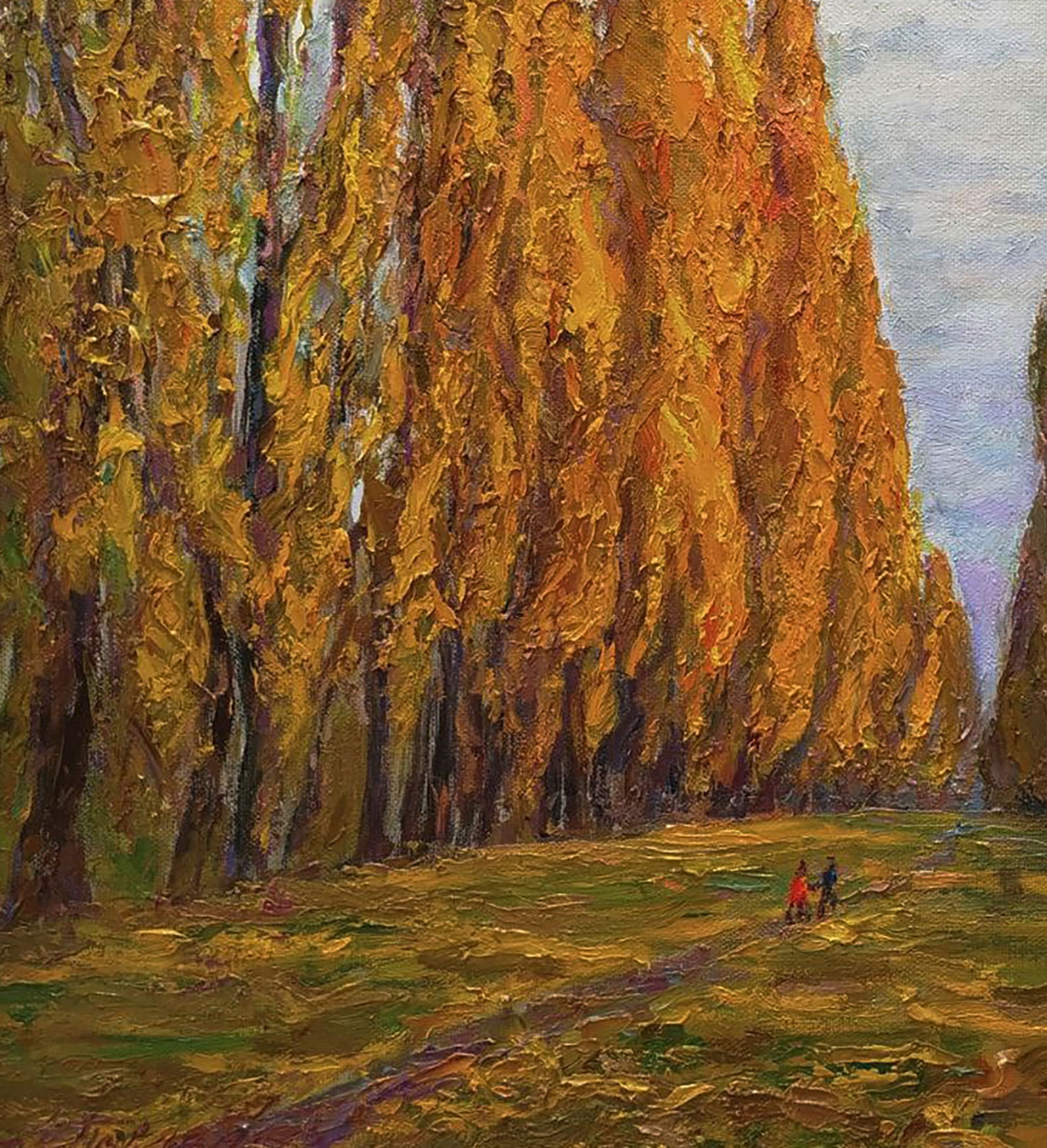 Oil painting Autumn alley of the park Leonid Pavlenko - 3