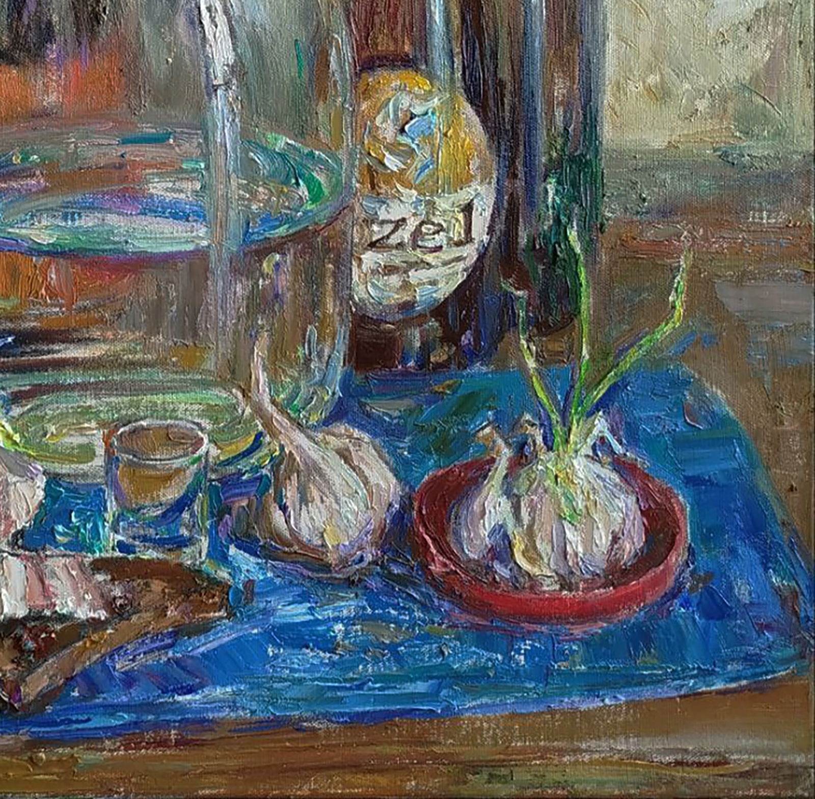 Oil painting Bottles on the table Leonid Pavlenko - 2