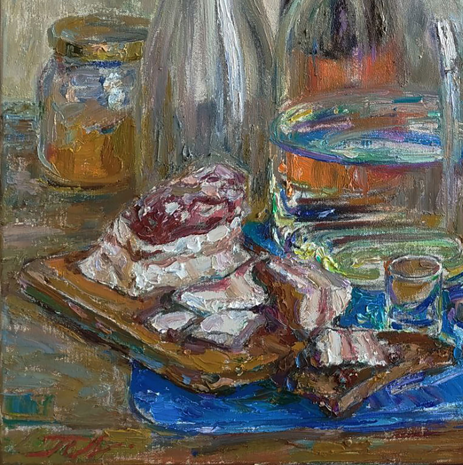 Oil painting Bottles on the table Leonid Pavlenko - 3