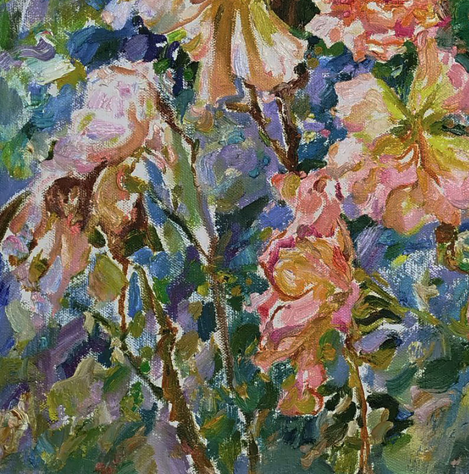 Oil painting Blooming rose bush Leonid Pavlenko - 3