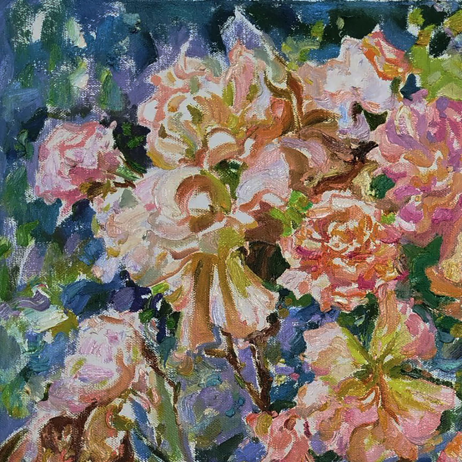 Oil painting Blooming rose bush Leonid Pavlenko - 4