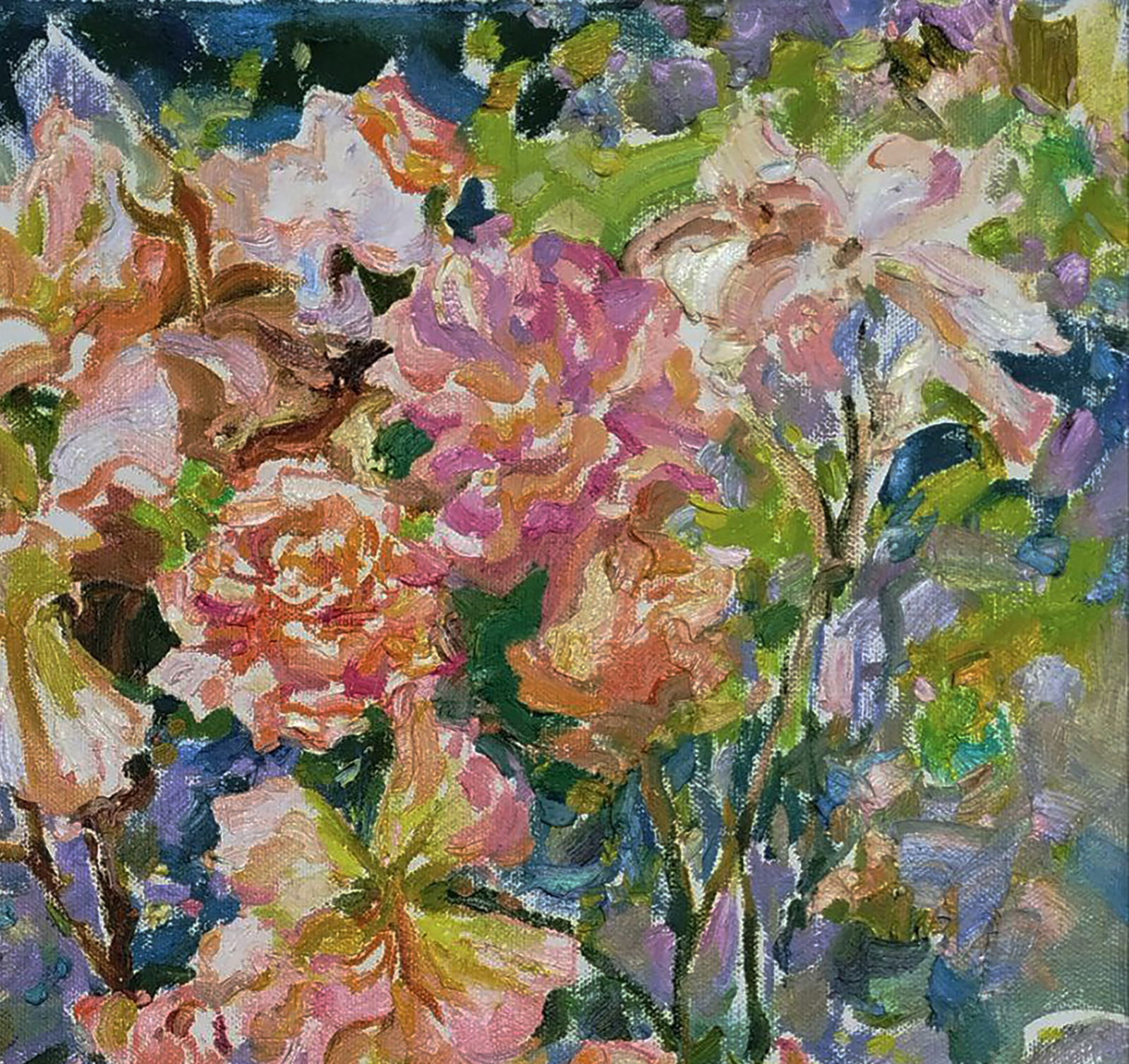 Oil painting Blooming rose bush Leonid Pavlenko - 5