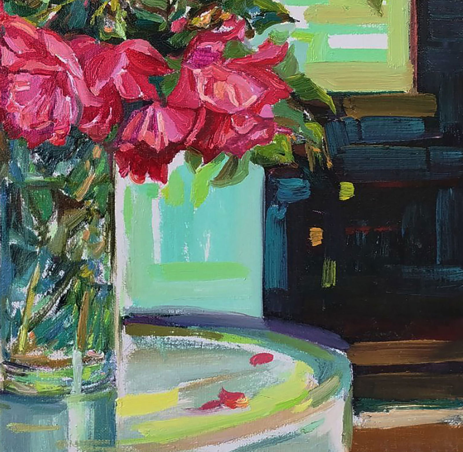 Oil painting Red bright roses Leonid Pavlenko - 2