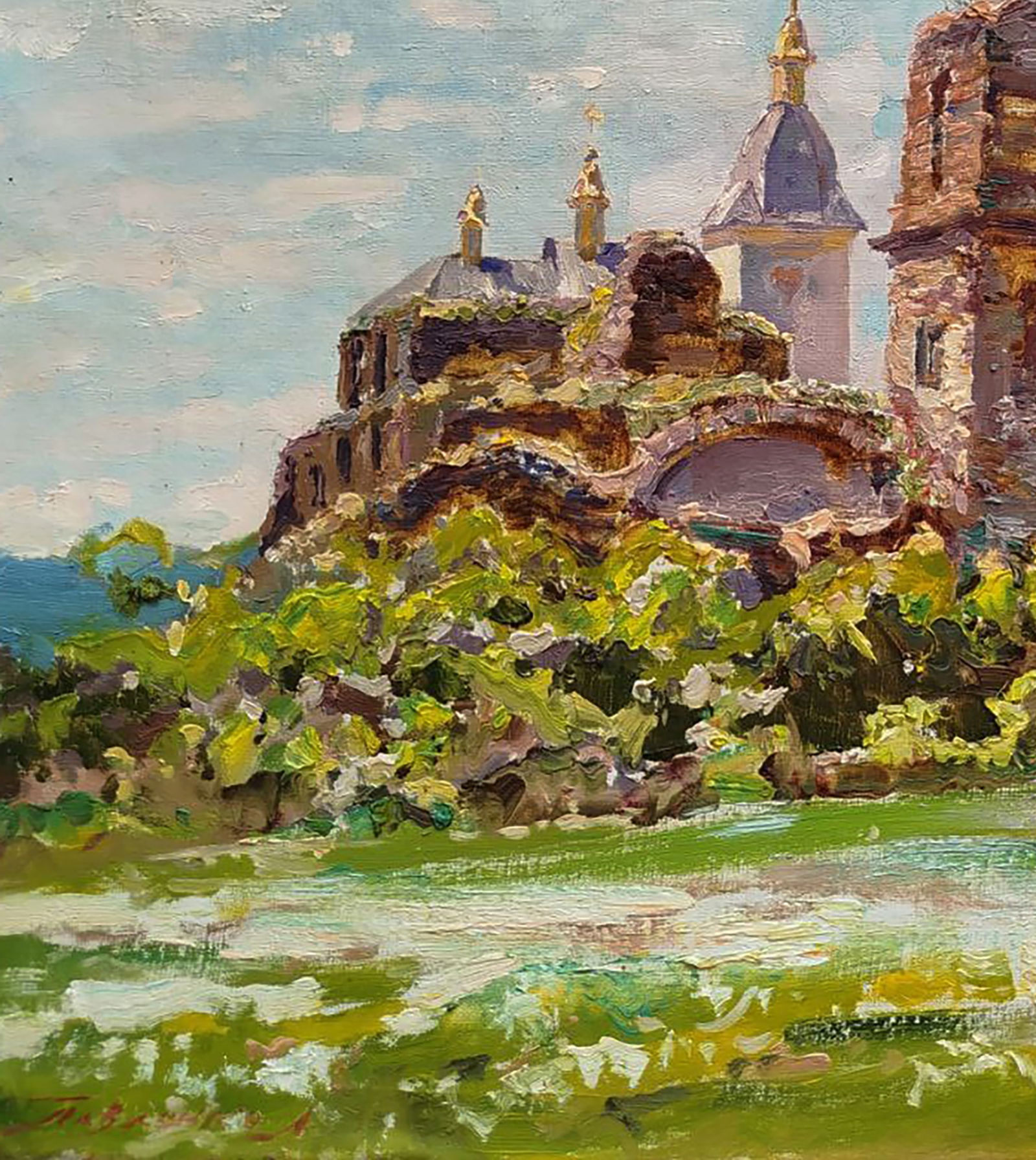 Oil painting Ancient castle Leonid Pavlenko - 3