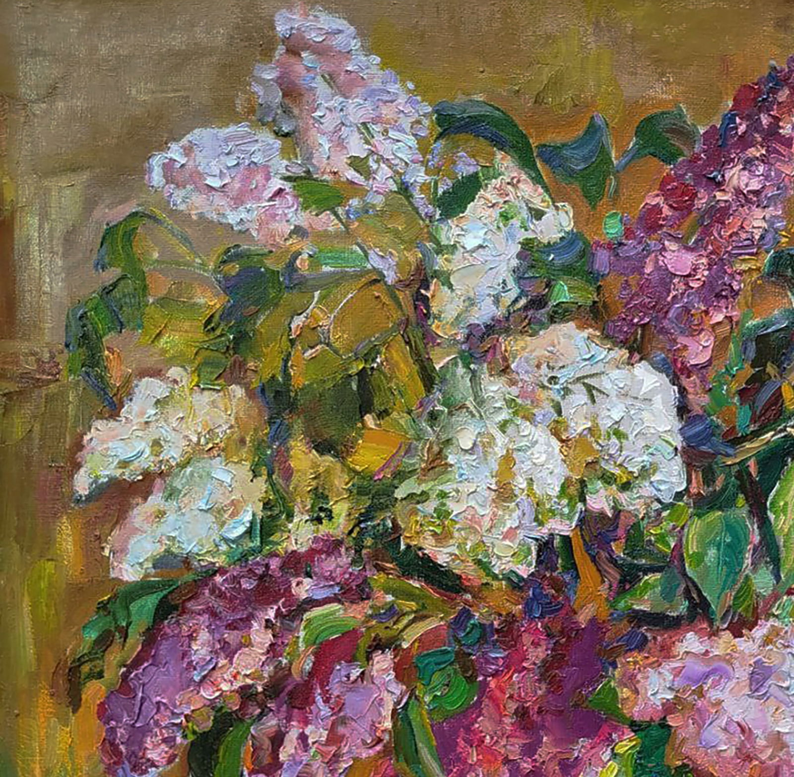 Oil painting Lilac on a warm background Leonid Pavlenko - 4