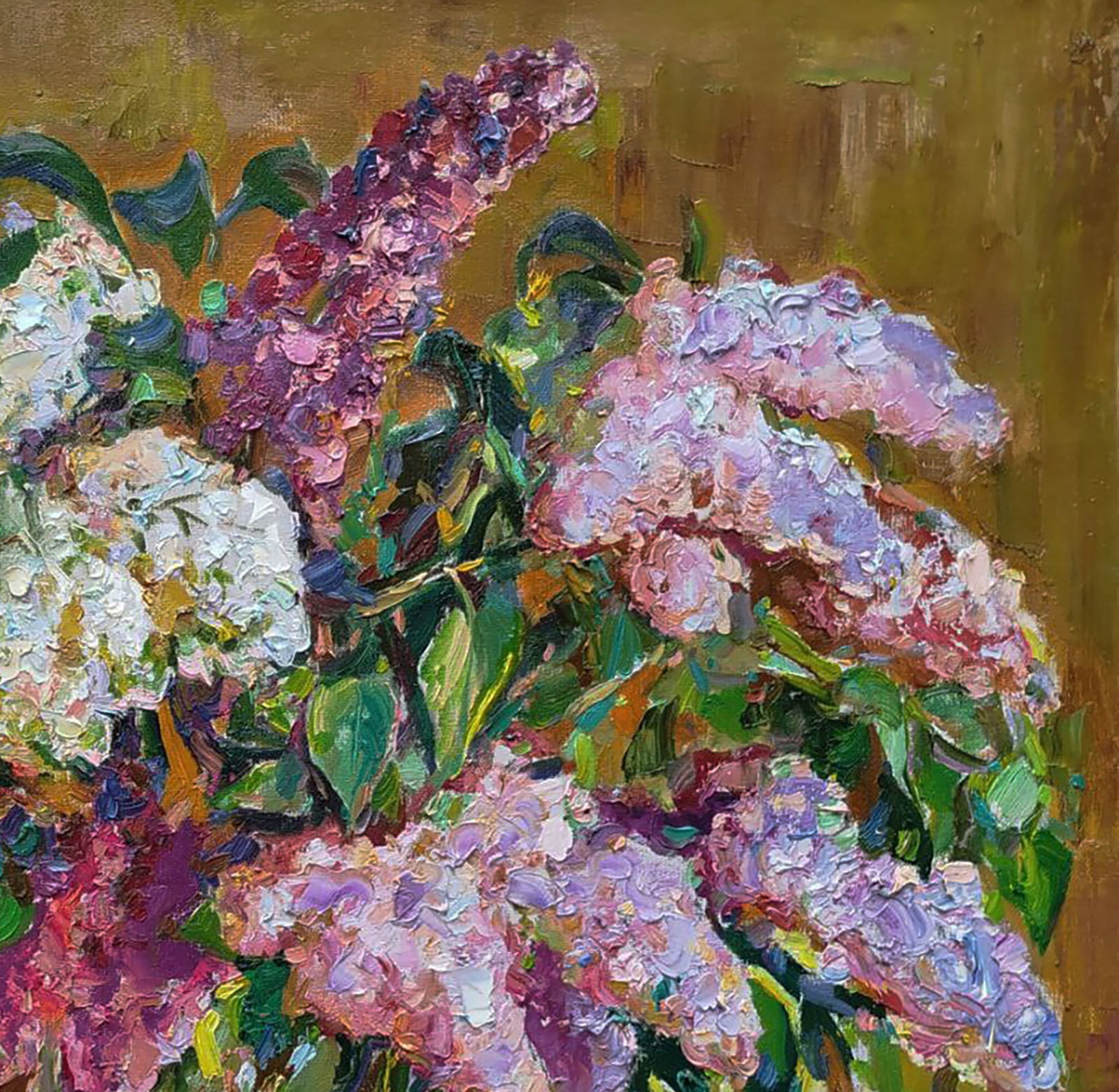 Oil painting Lilac on a warm background Leonid Pavlenko - 5