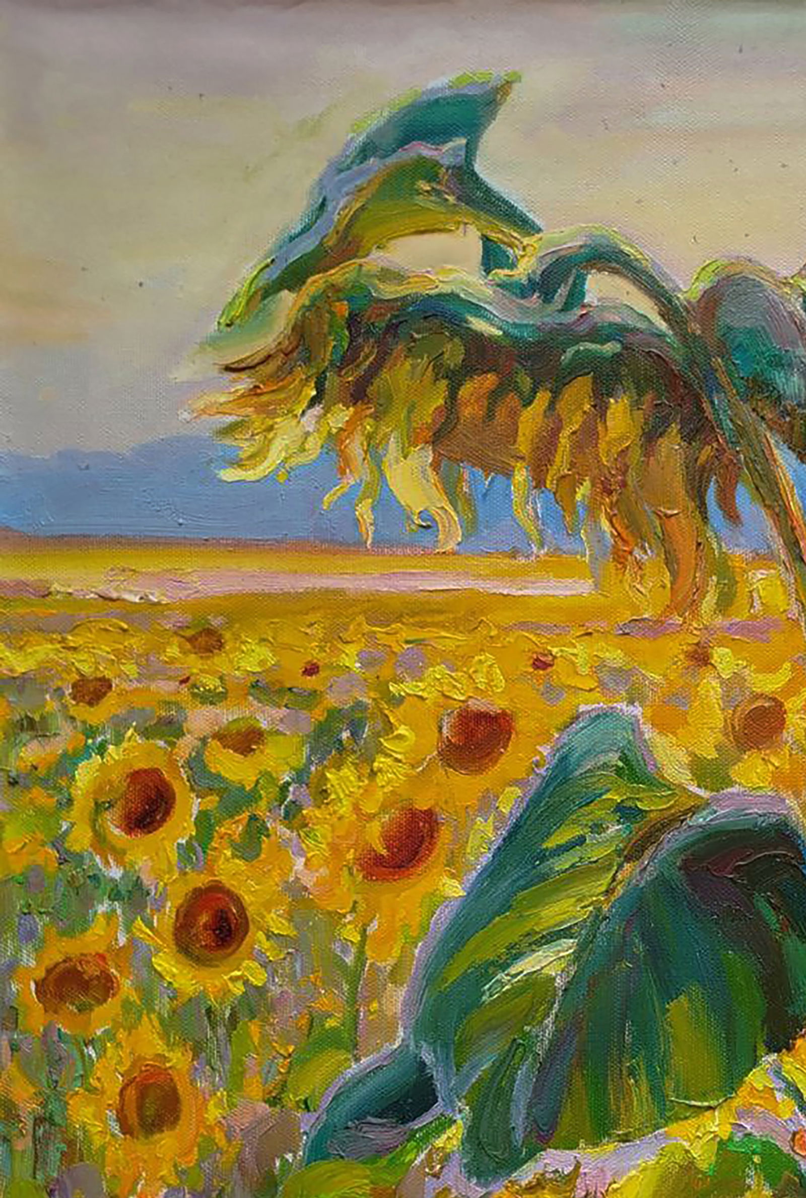 Oil painting Among the sunflowers Leonid Pavlenko - 4