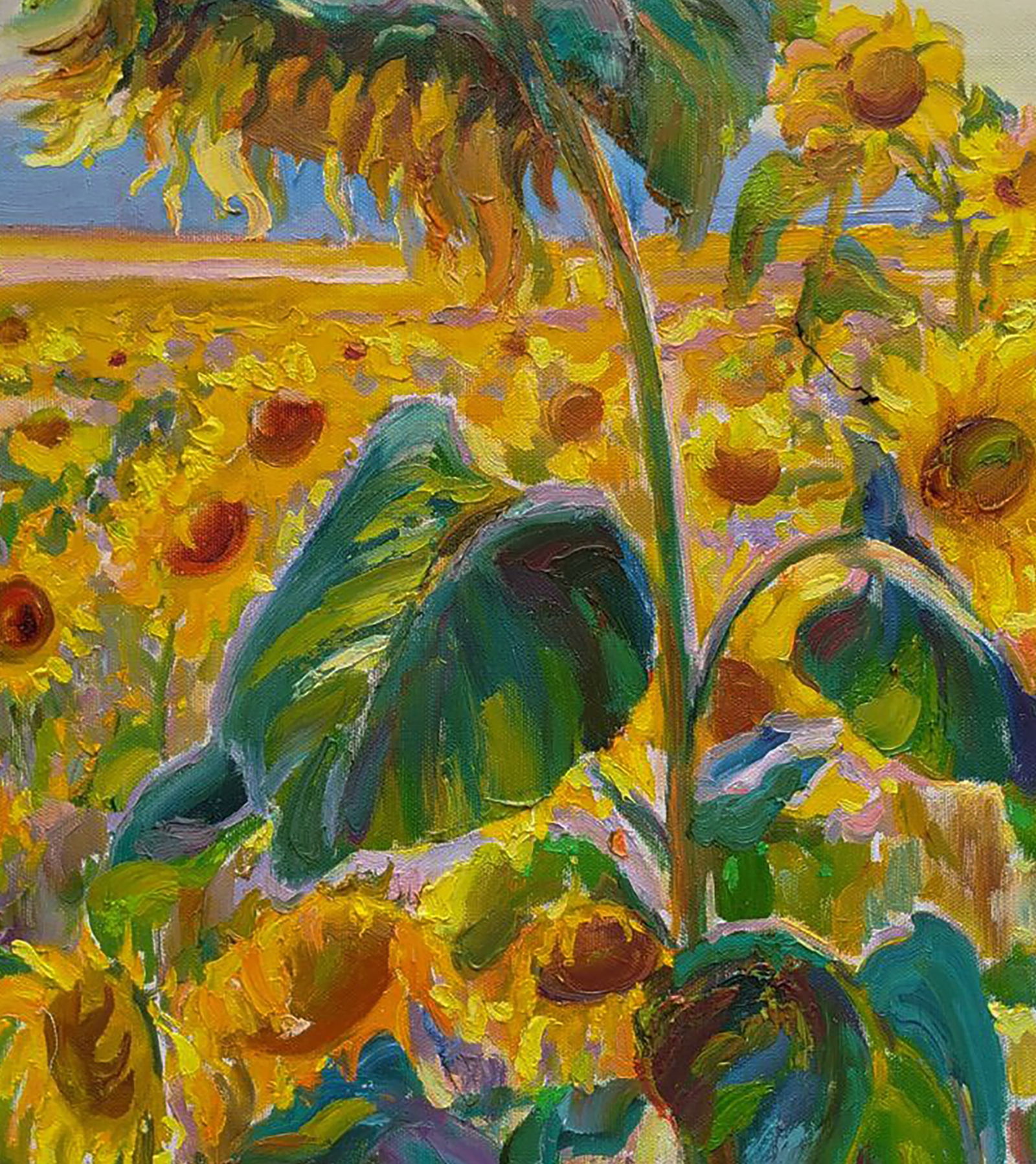 Oil painting Among the sunflowers Leonid Pavlenko - 6