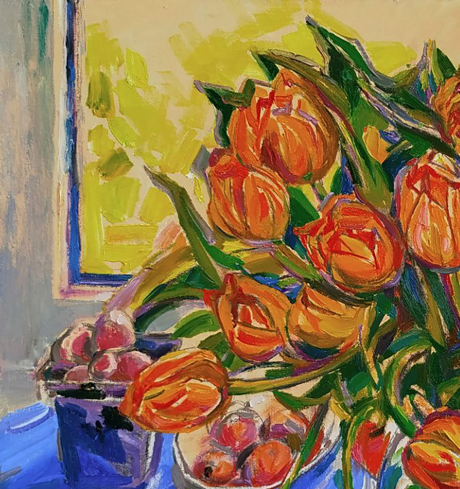Oil painting A bouquet of morning tulips Leonid Pavlenko - 4