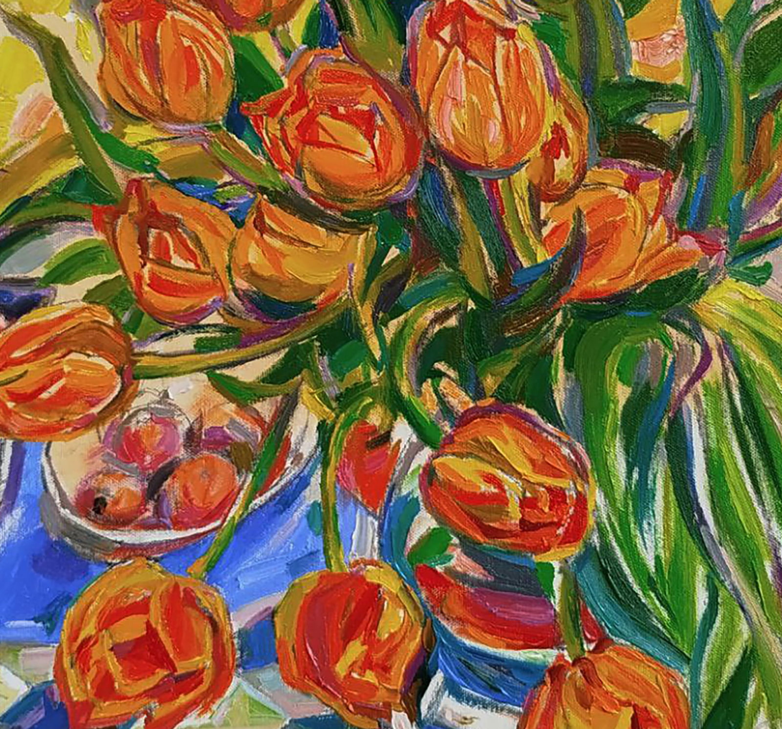Oil painting A bouquet of morning tulips Leonid Pavlenko - 6