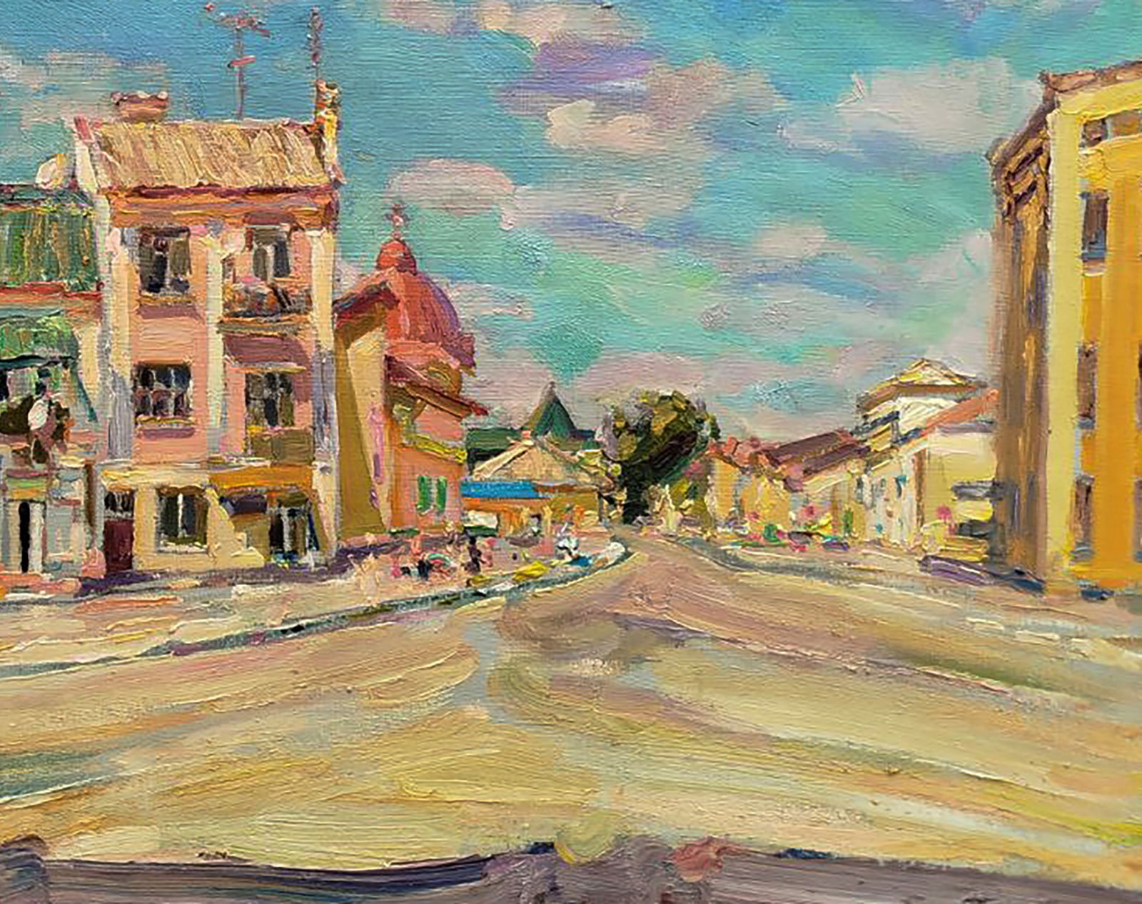 Oil painting Quiet city street Leonid Pavlenko - 2