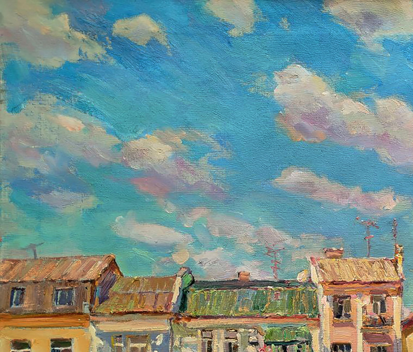 Oil painting Quiet city street Leonid Pavlenko - 4