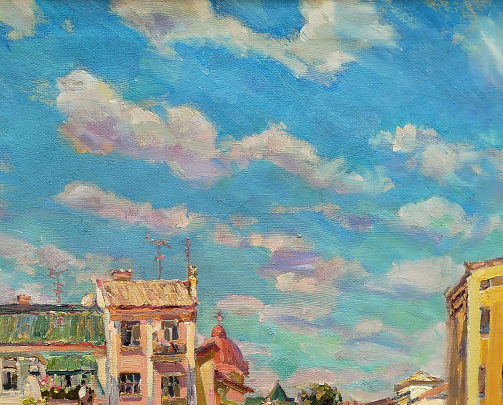 Oil painting Quiet city street Leonid Pavlenko - 5