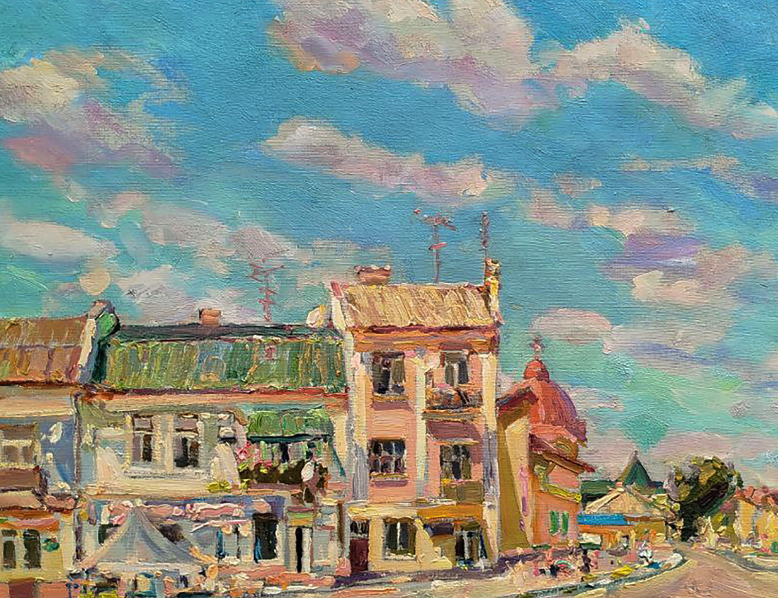 Oil painting Quiet city street Leonid Pavlenko - 6