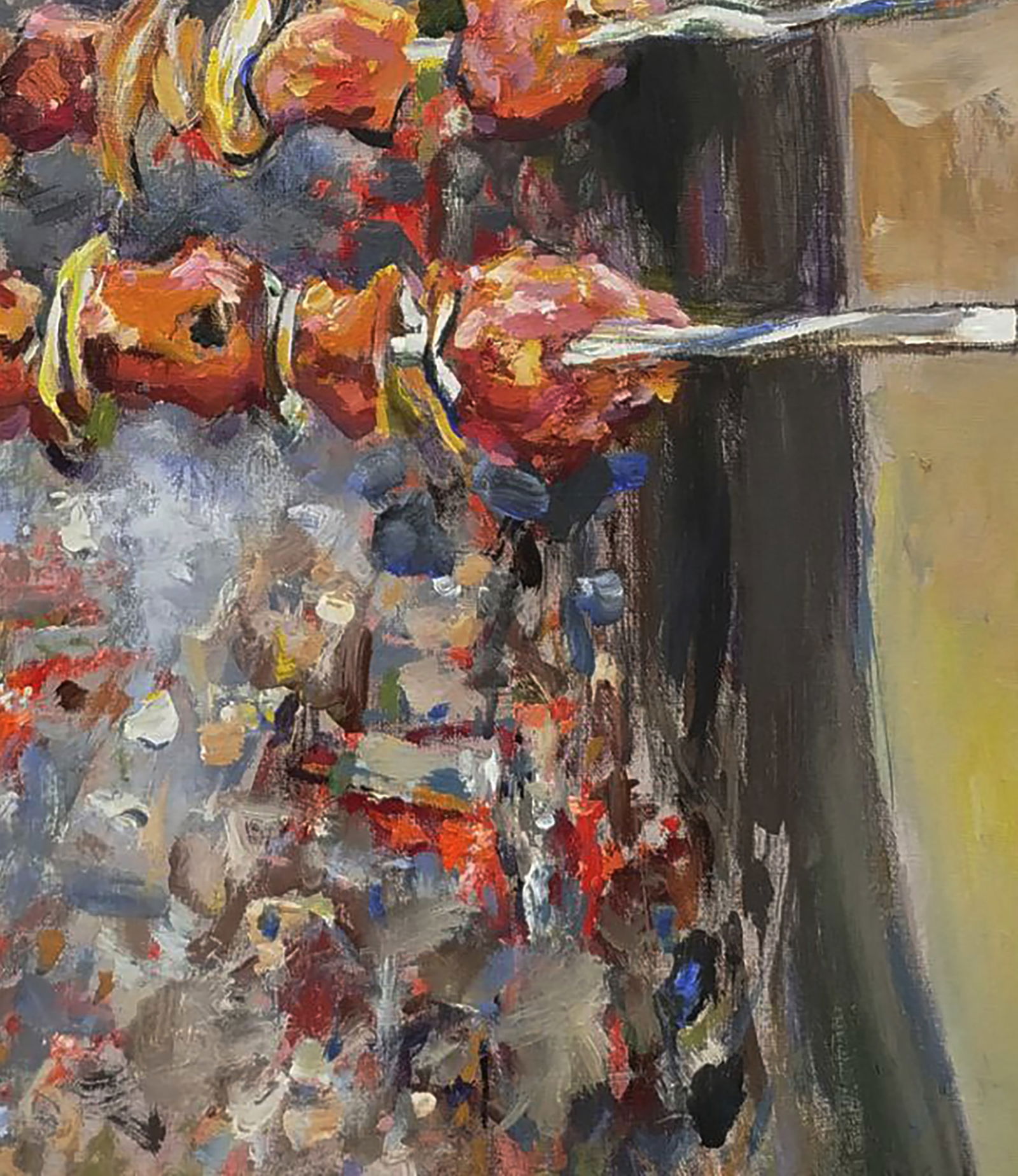Oil painting Cooking meat Leonid Pavlenko - 2