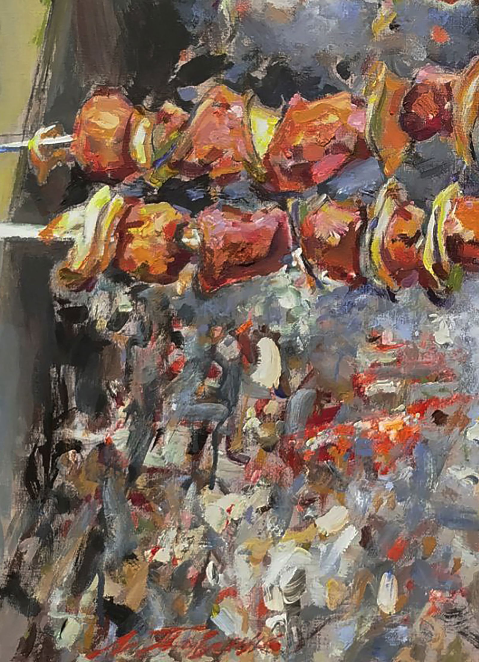 Oil painting Cooking meat Leonid Pavlenko - 3