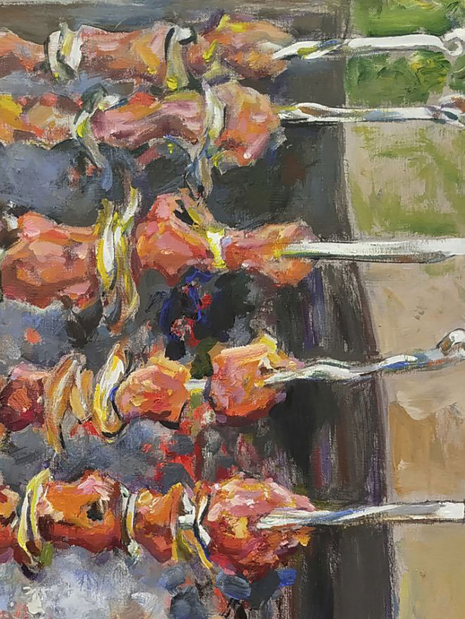 Oil painting Cooking meat Leonid Pavlenko - 5