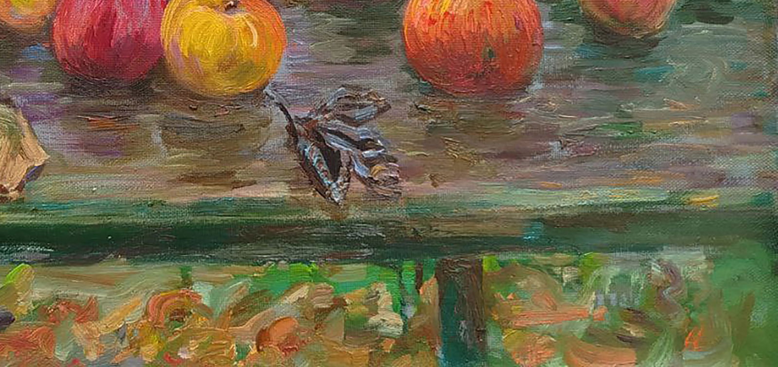 Oil painting Apples after the rain Leonid Pavlenko - 2