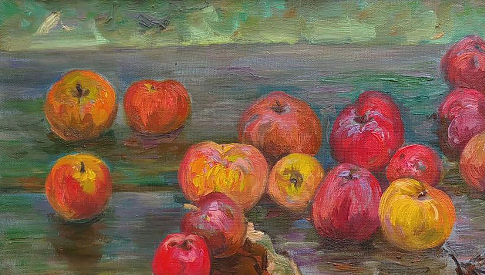 Oil painting Apples after the rain Leonid Pavlenko - 4