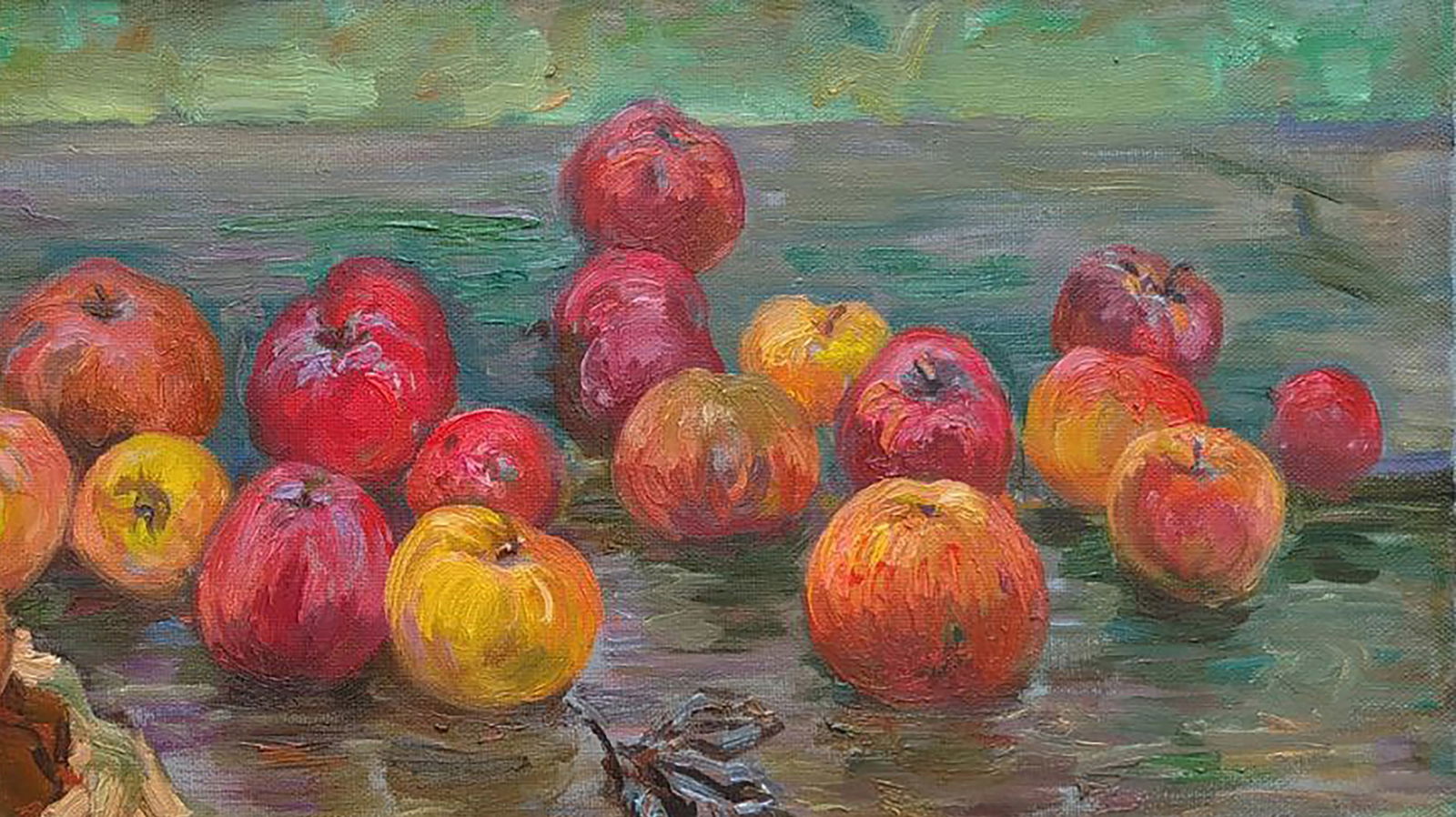 Oil painting Apples after the rain Leonid Pavlenko - 5