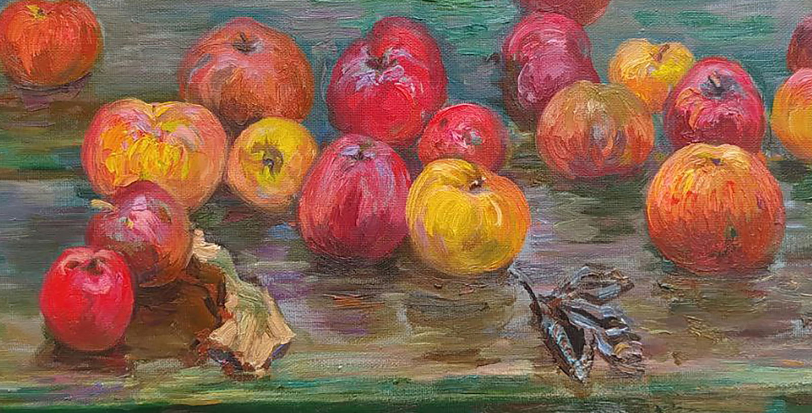 Oil painting Apples after the rain Leonid Pavlenko - 6