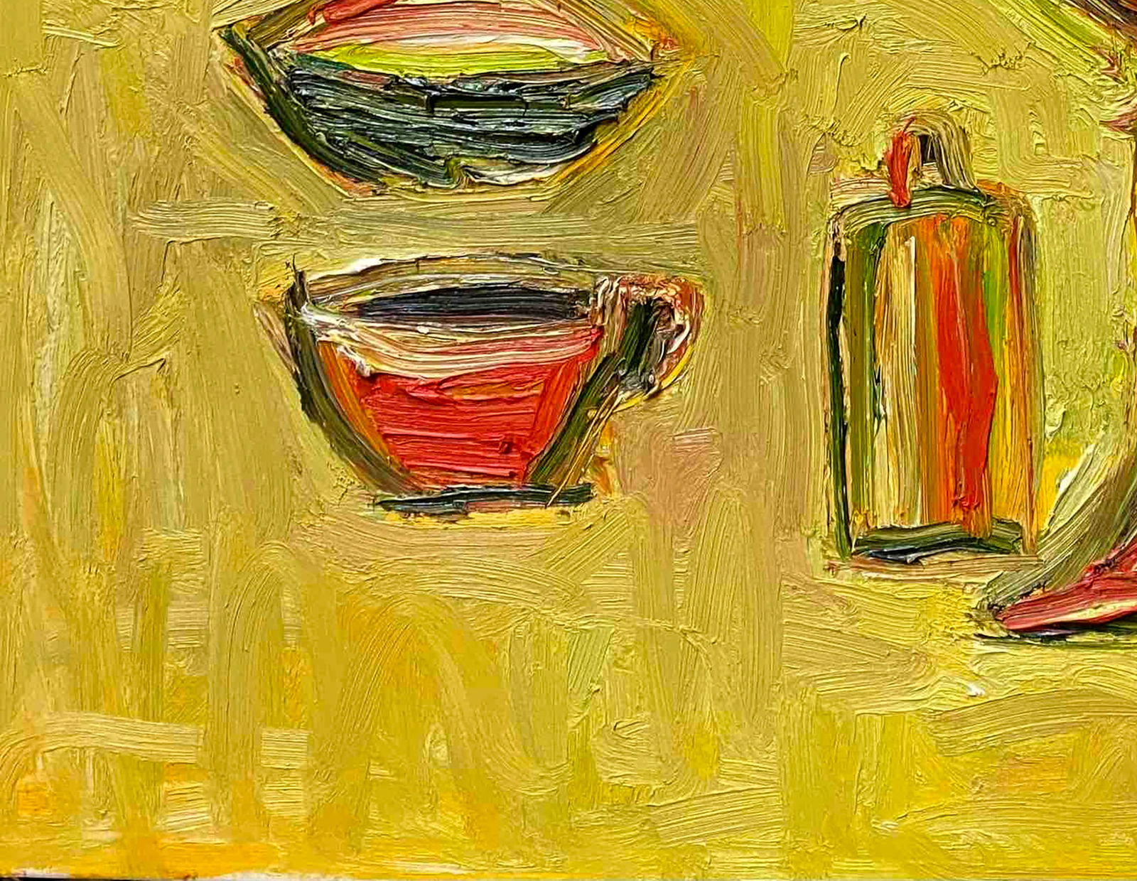 Oil painting Still life on a yellow background Anatoly Lavrenko - 4