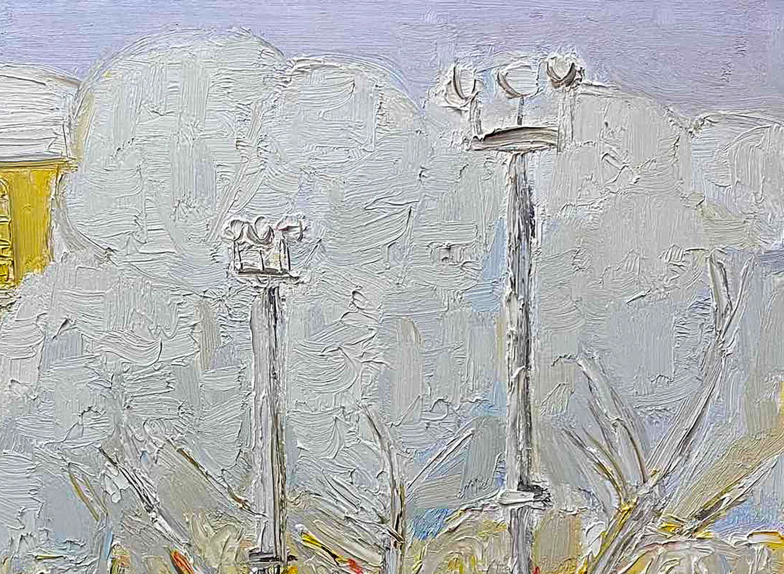 Oil painting Winter city Anatoly Lavrenko - 3