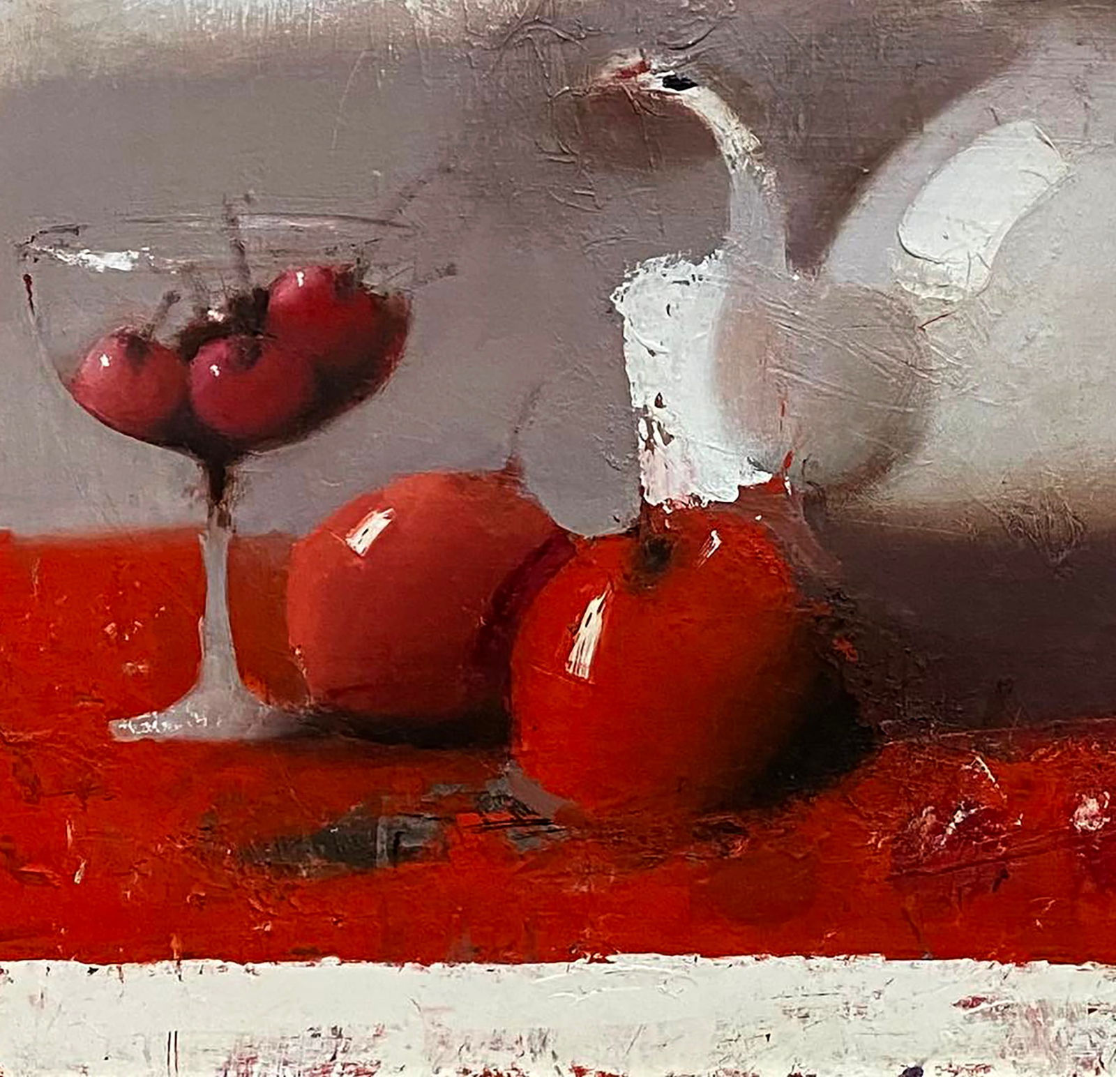 Oil painting Still life with cherries Oleg Gizhiy - 4