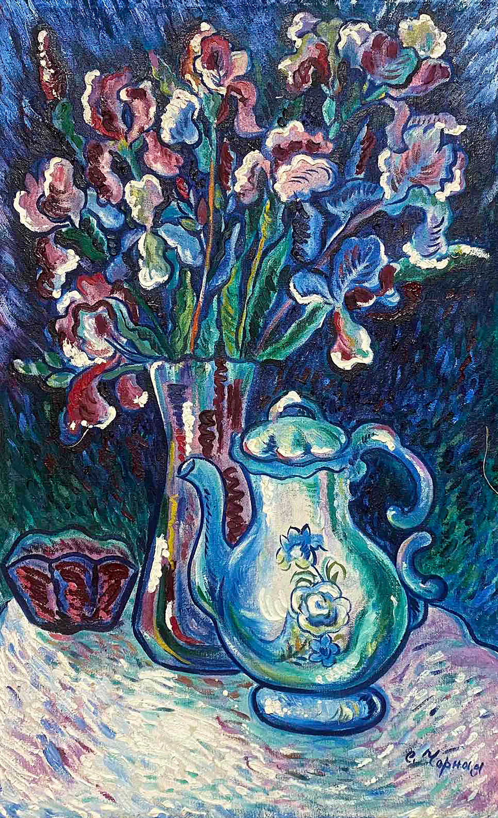 Oil painting Evening bouquet Svetlana Chorna: Title: Oil painting Evening bouquet Svetlana Chorna Description: 32POLT Painter: Svetlana Chorna Size: 54x85 cm/21.25x33.46 inches Components: oil, canvas Original painting CONDITION: excellent Reserv