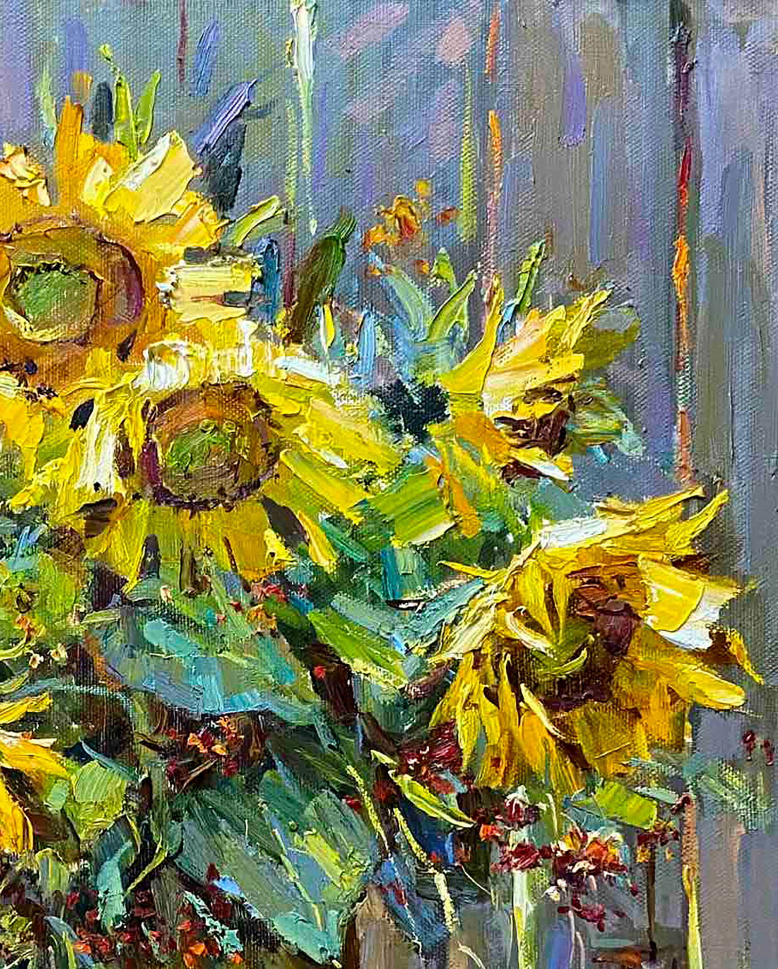 Oil painting Sunflowers Marina Rozhnyatovskaya - 3