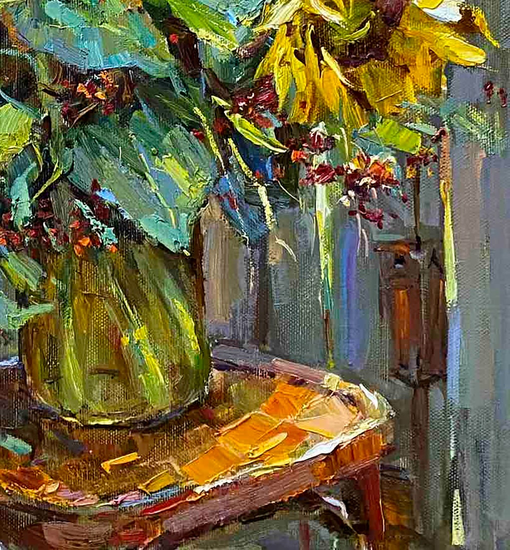 Oil painting Sunflowers Marina Rozhnyatovskaya - 5