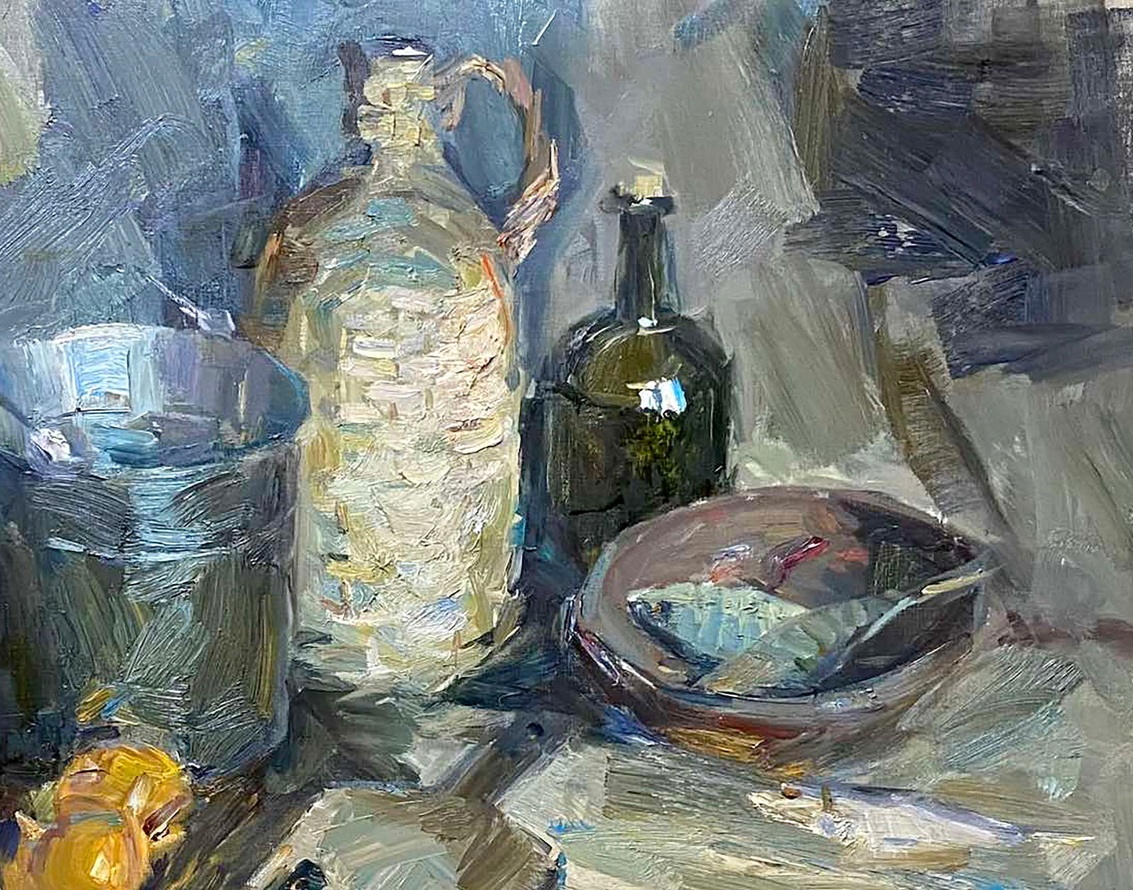 Oil painting Still life with fish Vladimir Kovalev - 3