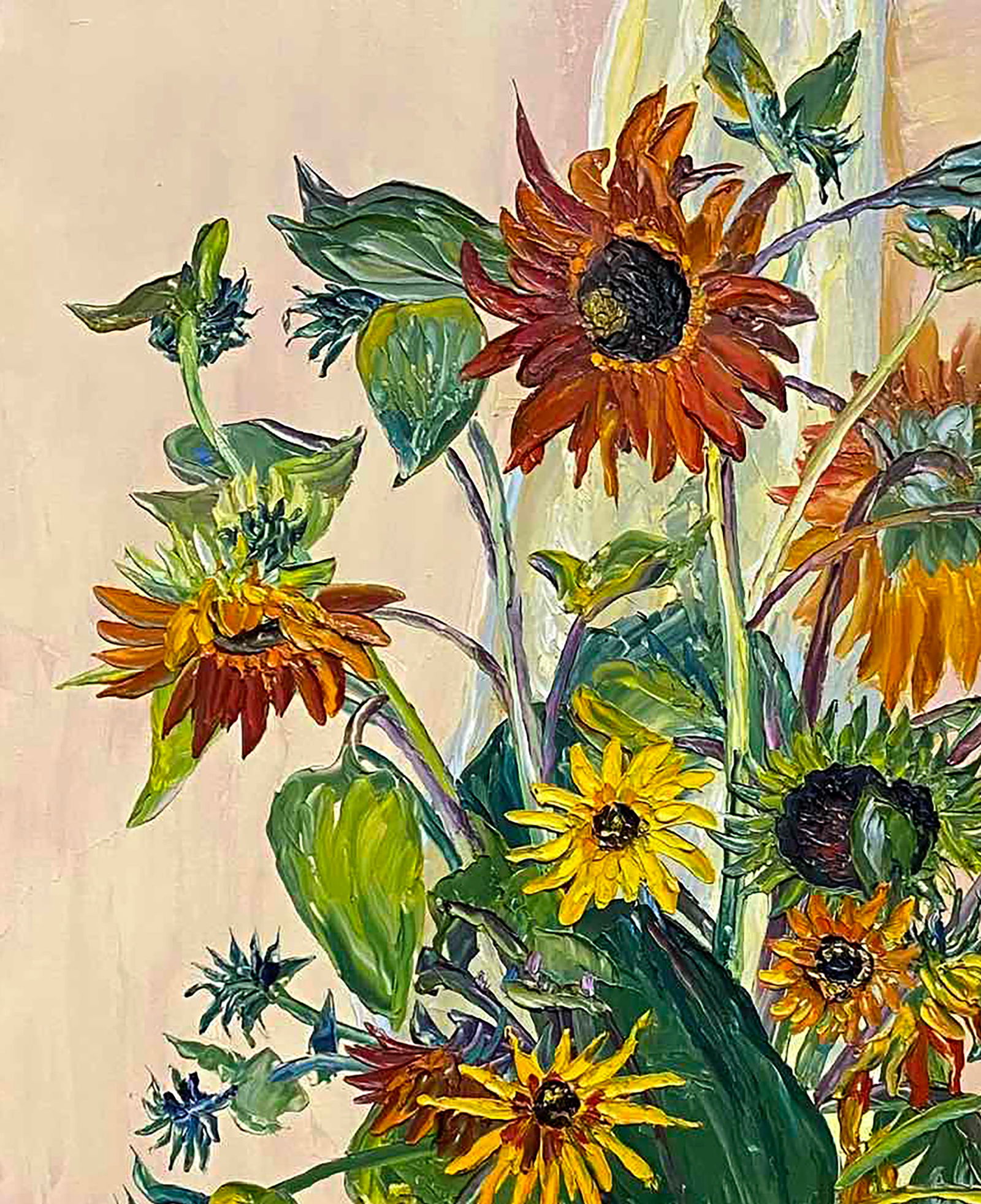 Oil painting Sunflowers and apples Igor Velichko - 2