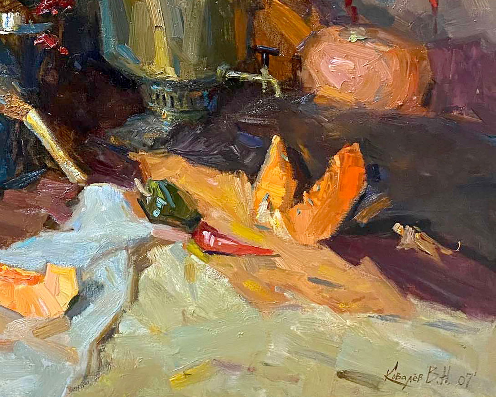Oil painting Still life with samovar Vladimir Kovalev - 5