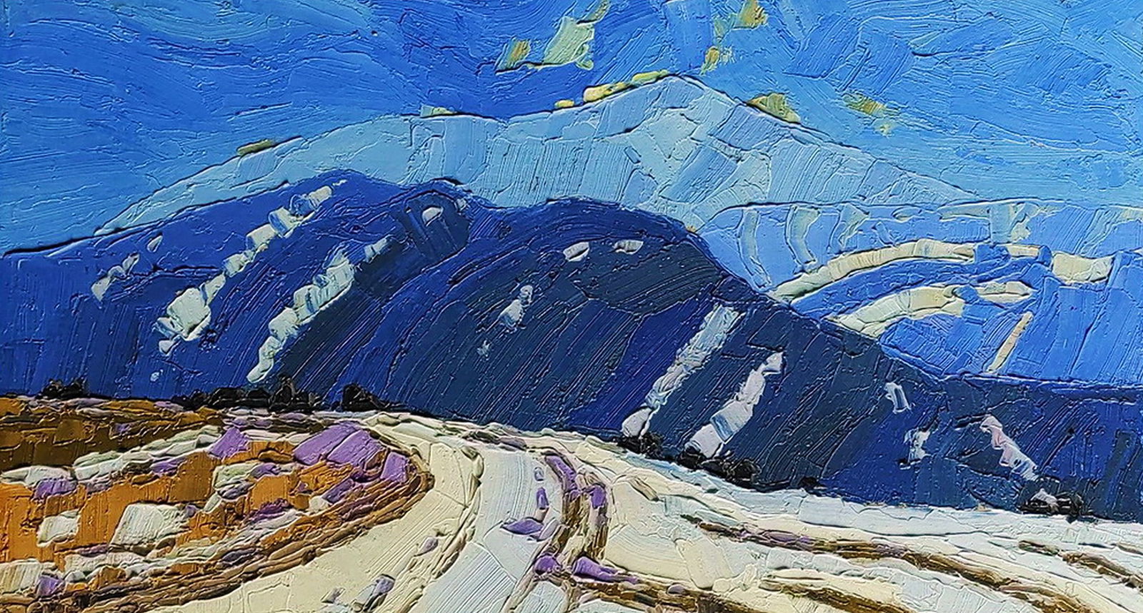 Oil painting Spring Mountain Yaroslav Savchyn: Title: Oil painting Spring Mountain Yaroslav Savchyn Description: 81SAVCH Painter: Yaroslav Savchyn Size: 22x40 cm/8.66x15.74 inches Components: oil, canvas on cardboard Original painting CONDITION: e