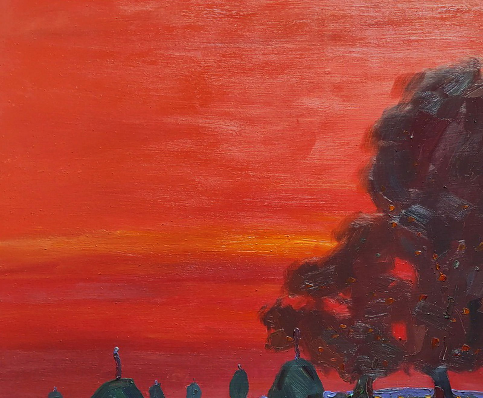 Oil painting Crimson Evening Yaroslav Savchyn - 2