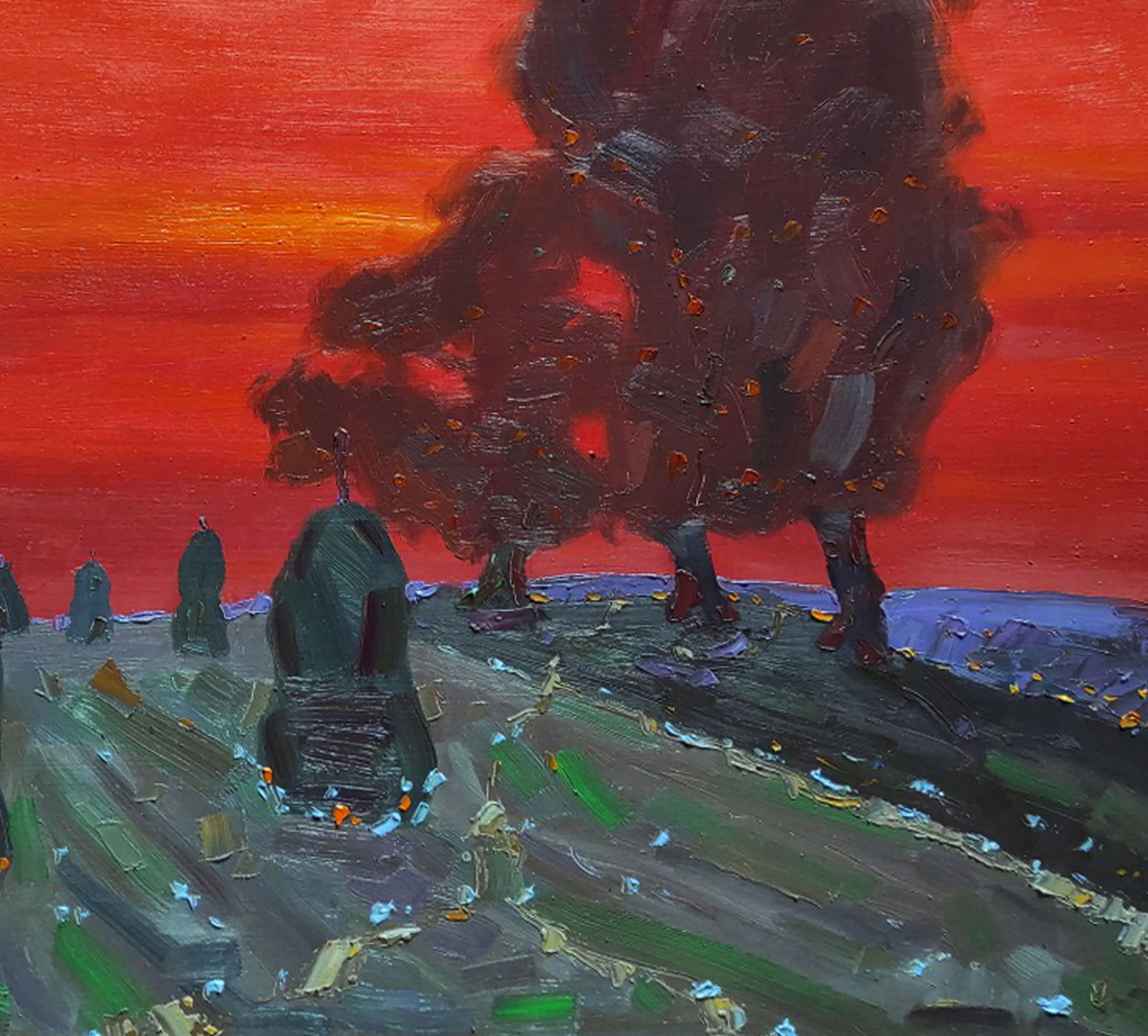Oil painting Crimson Evening Yaroslav Savchyn - 5